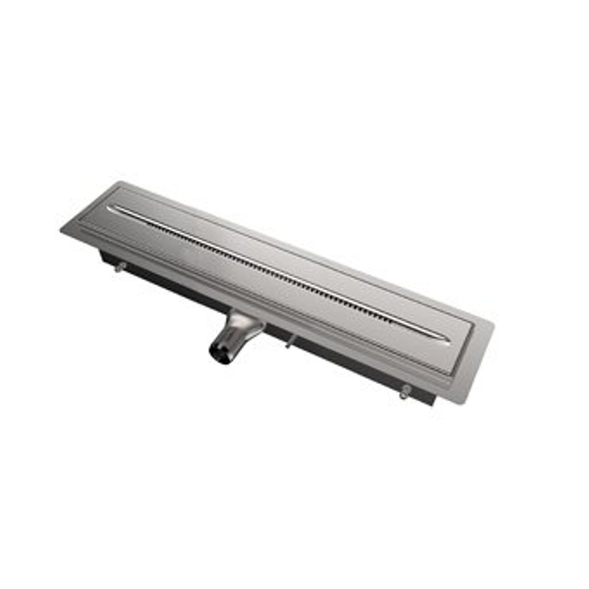 Aco WTW ShowerDrain douchegoot RVS m .vloerflens 800mm aansluiting links inbouw diepte 120mm kiwa 2131172