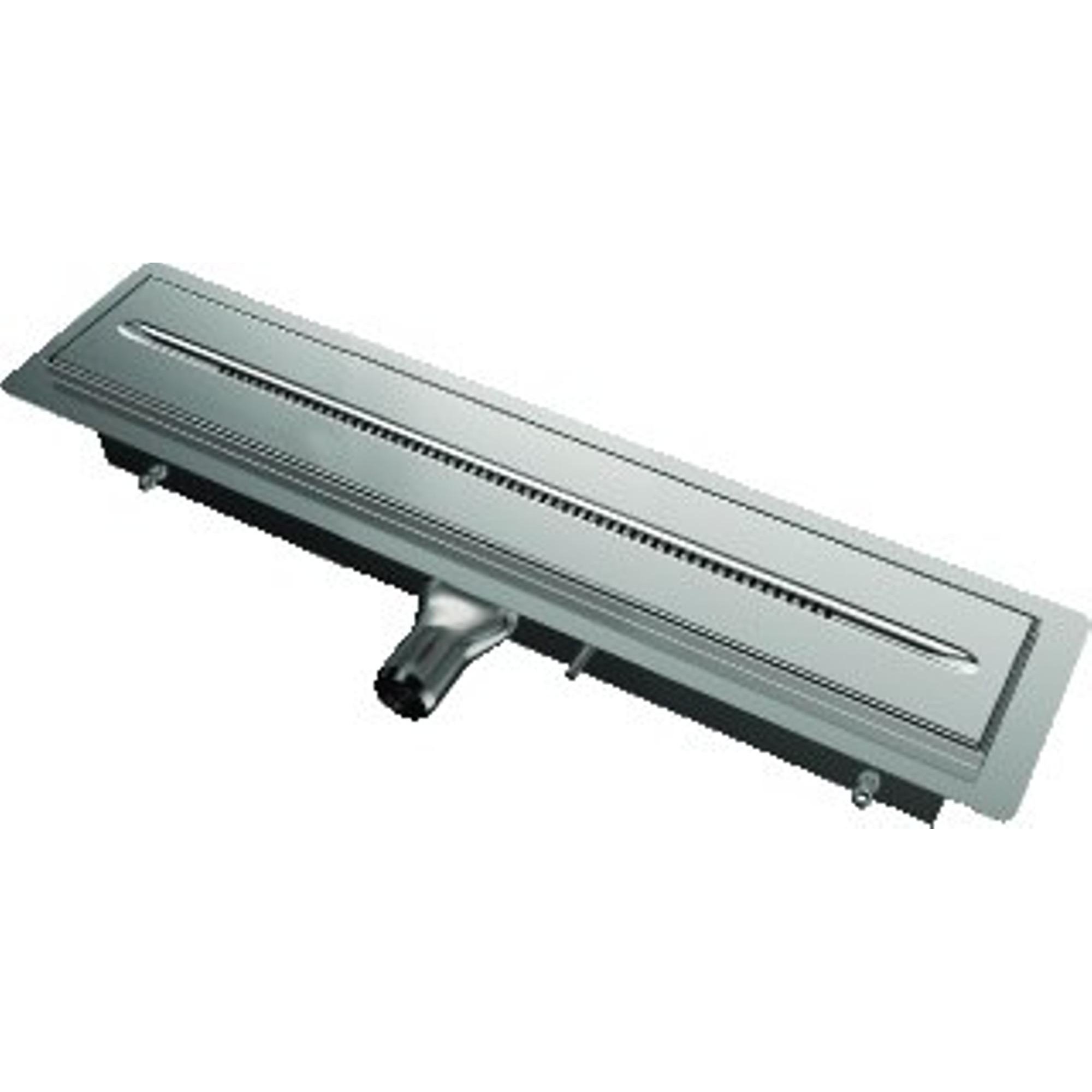 Aco WTW ShowerDrain douchegoot RVS m .vloerflens 800mm aansluiting links inbouw diepte 120mm kiwa 2131172 - Afbeelding 2