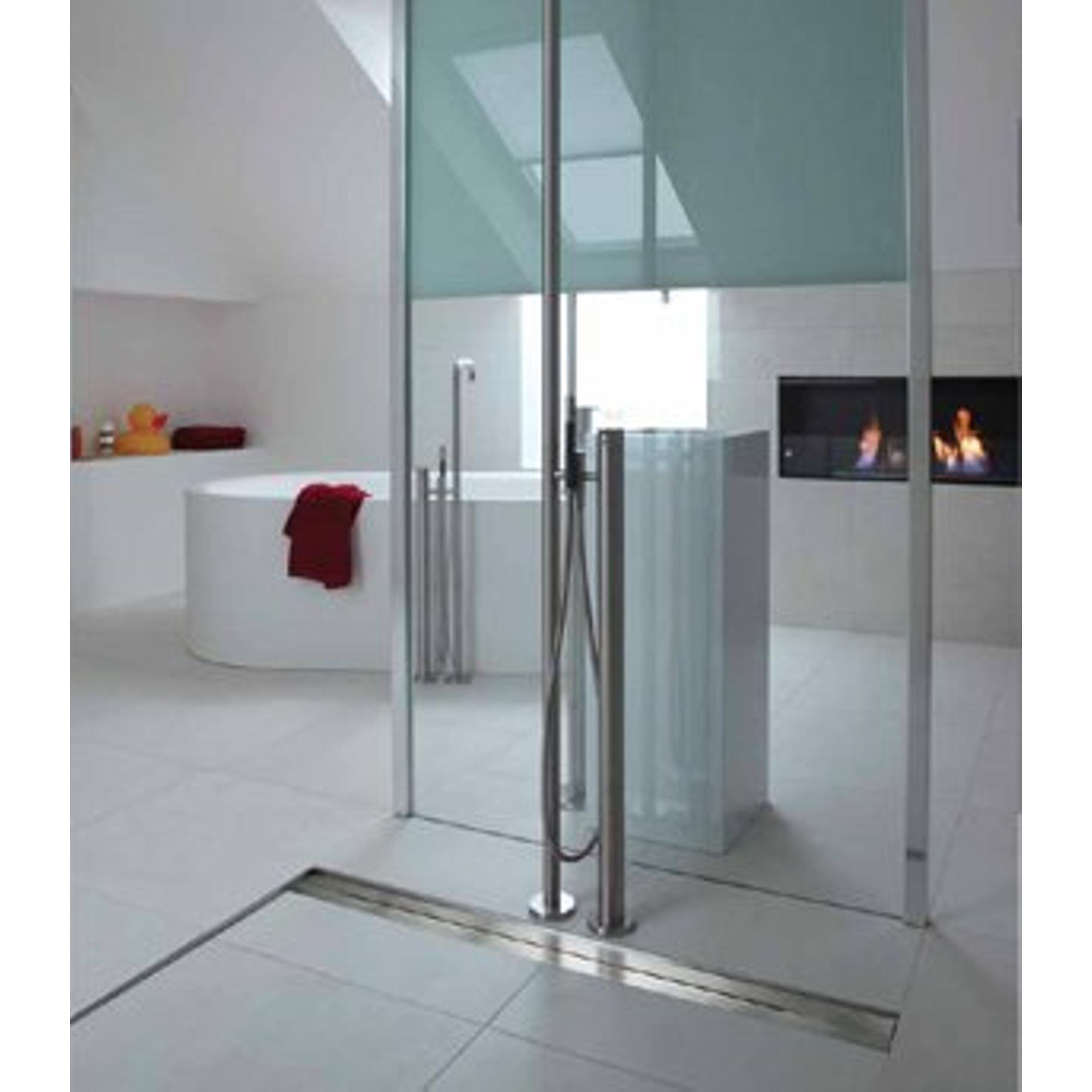 Aco WTW ShowerDrain douchegoot RVS m .vloerflens 800mm aansluiting links inbouw diepte 120mm kiwa 2131172 - Afbeelding 5