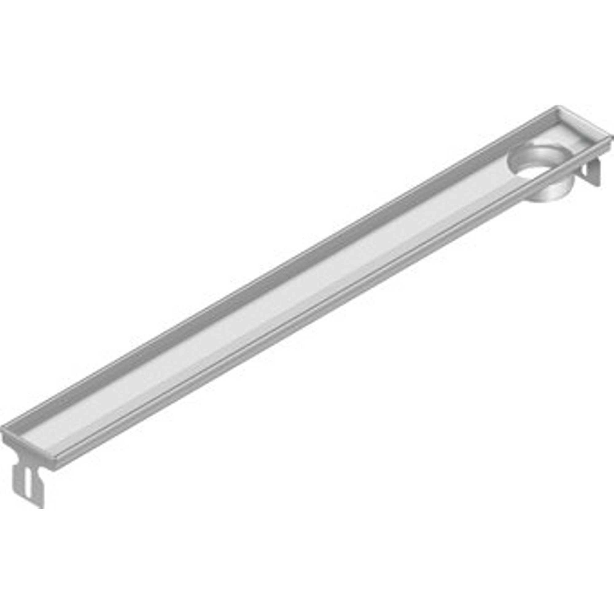 Aco FlexDrain E ShowerDrain RVS douchegoot opzetstuk excentrisch zonder flens 1087mm (excl. rooster/puthuis/stankslot) m. onderuitloop 2203822