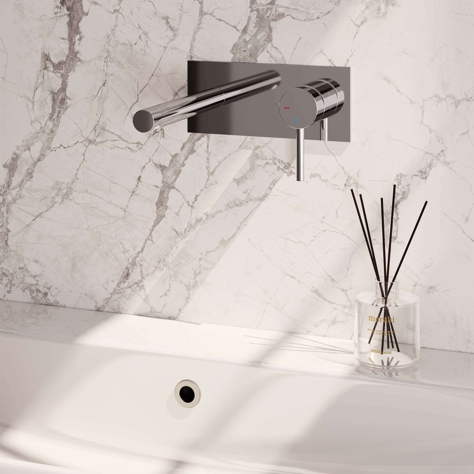 Brauer Chrome Edition Inbouw Wastafelkraan - Bedieningshendel Rechts - Met Coldstart - 5-CE-004-S2 - Afbeelding 2