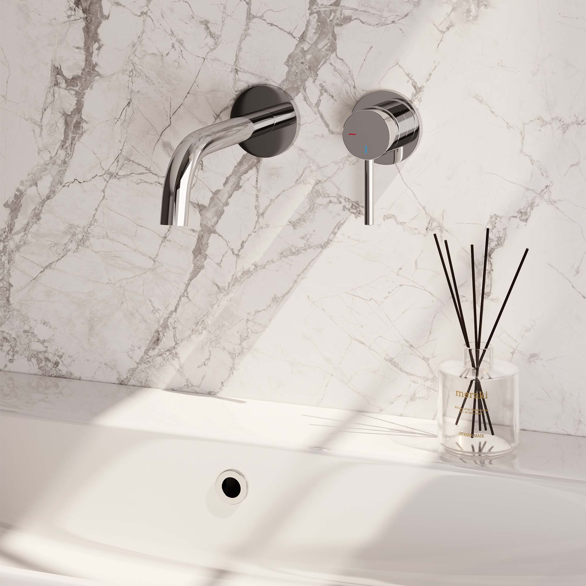 Brauer Chrome Edition Inbouw Wastafelkraan - Bedieningshendel Rechts - Met Coldstart - 5-CE-004 - Afbeelding 2