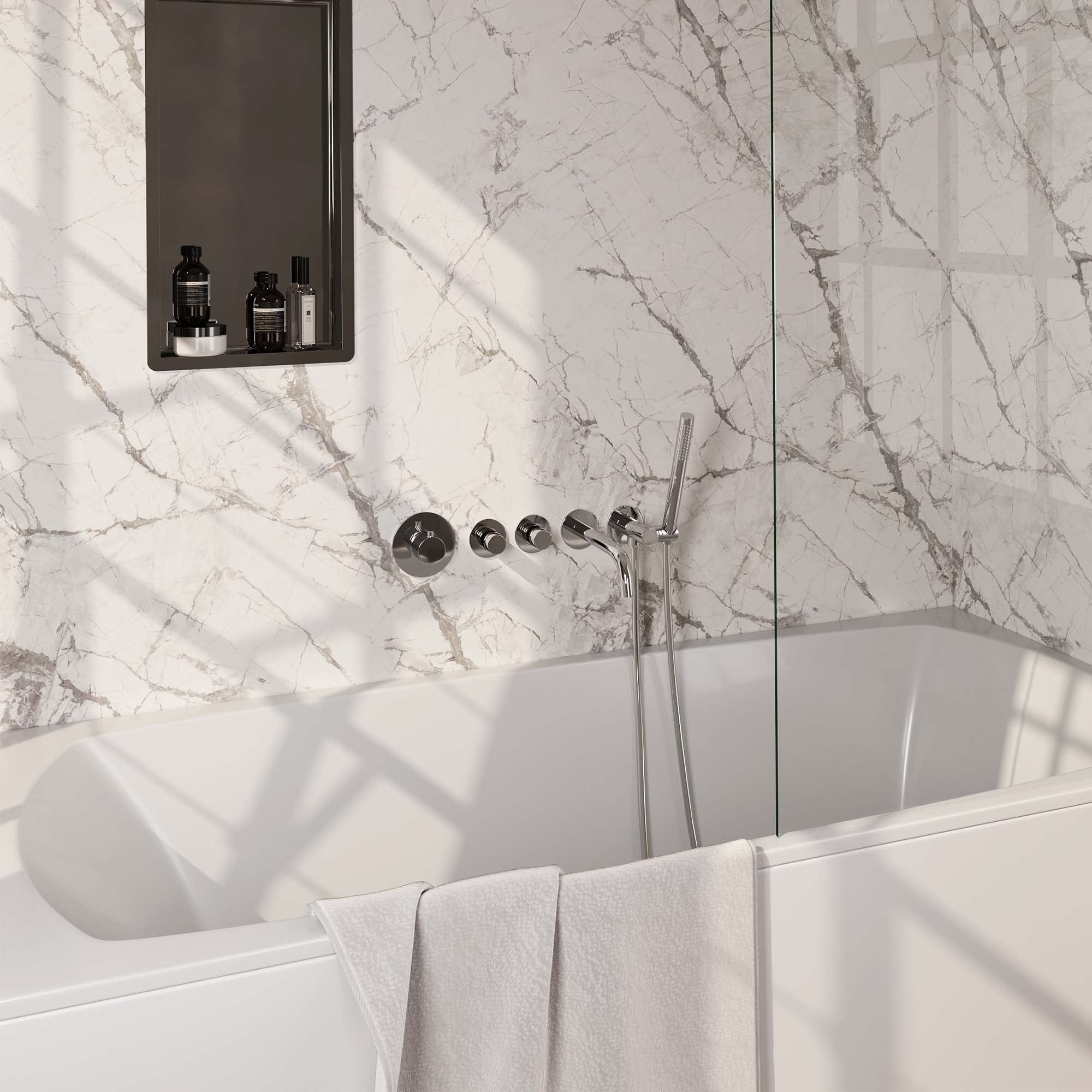 Brauer Chrome Edition Inbouw Badkraan - Met Uitloop - Staafmodel Handdouche - 5-CE-022 - Afbeelding 2