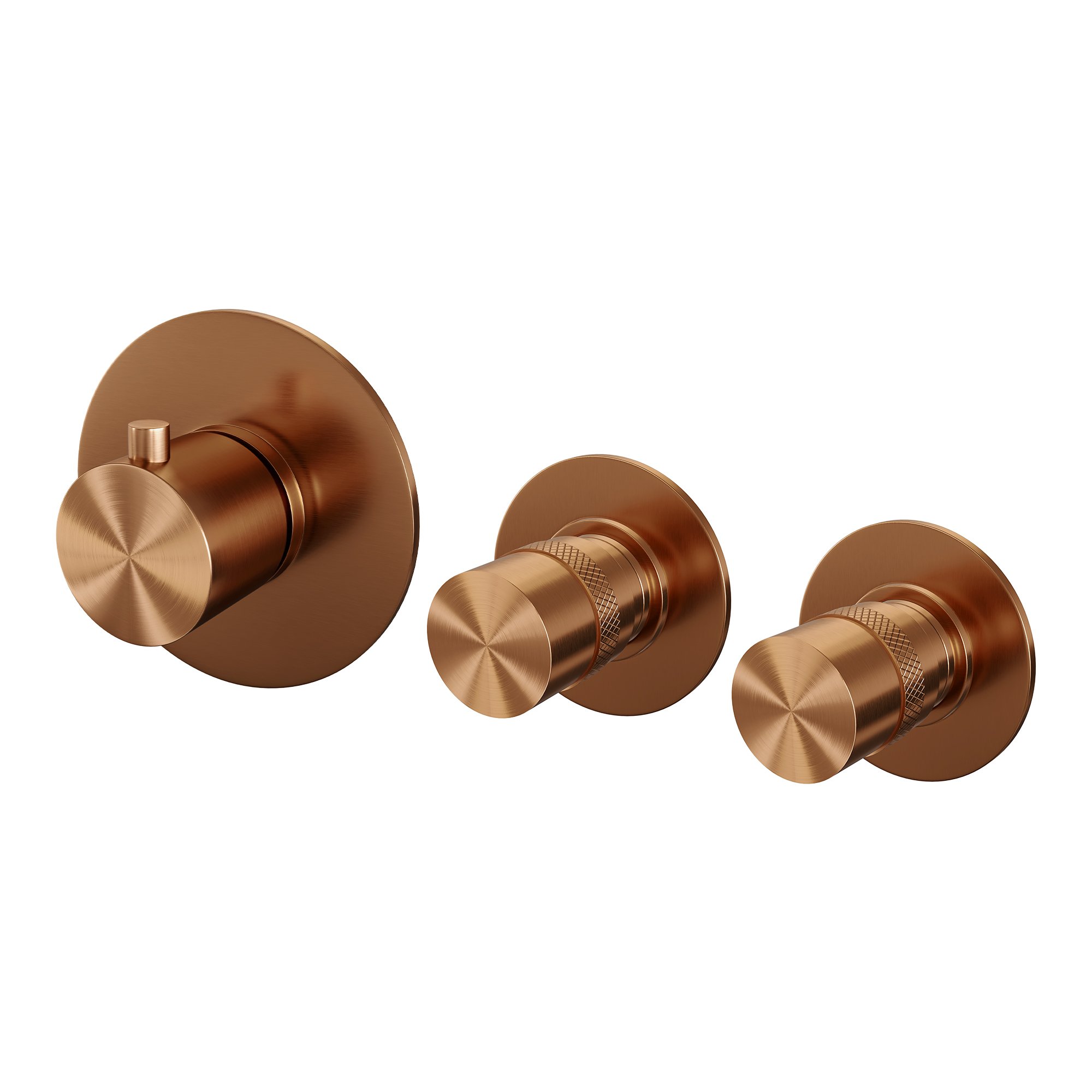 Brauer Copper Edition Inbouw Badkraan - Met Uitloop - 3-standen Handdouche Rond - 5-GK-023 - Afbeelding 3