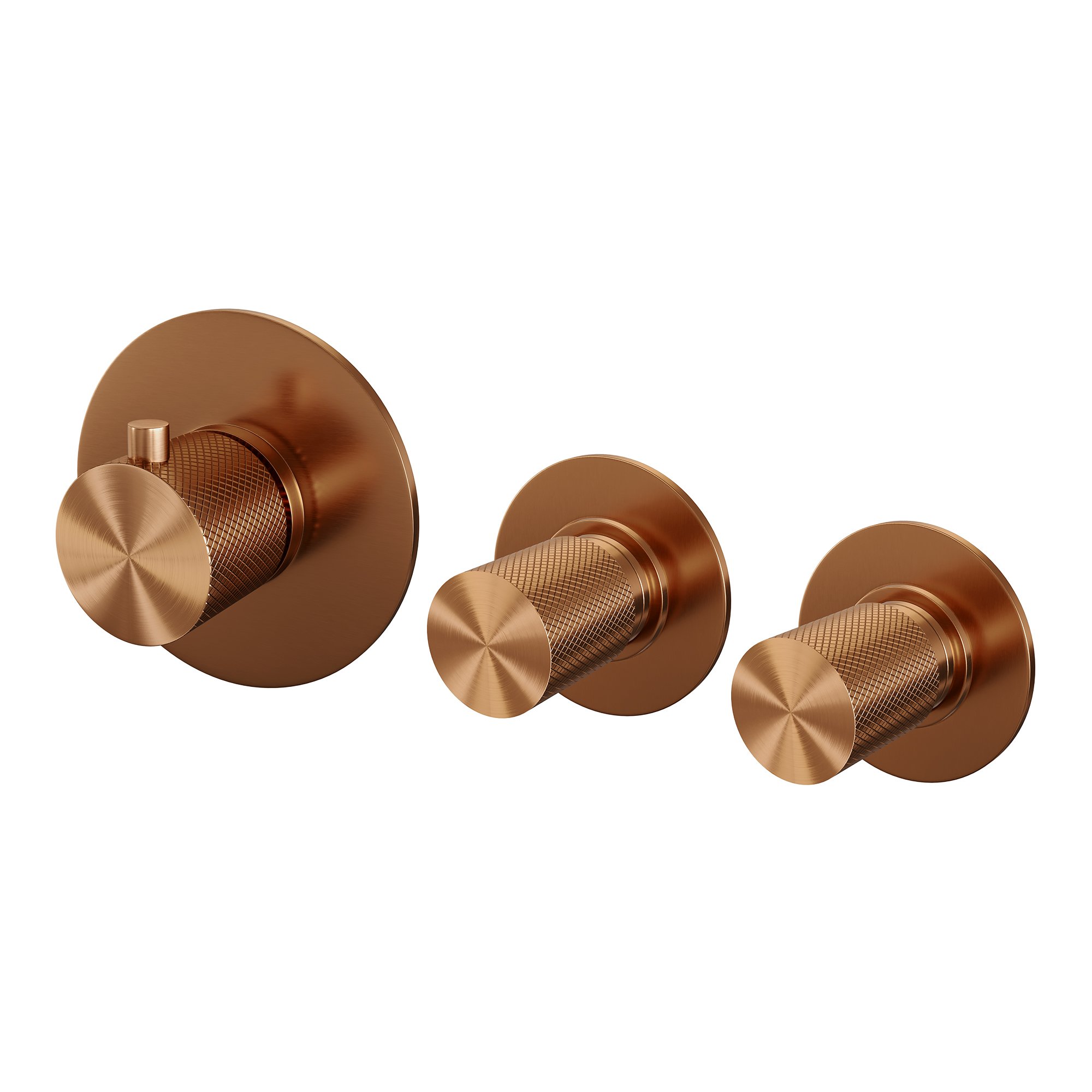 Brauer Copper Carving Inbouw Badkraan - Zonder Uitloop - 3-standen Handdouche Rond - 5-GK-096 - Afbeelding 3
