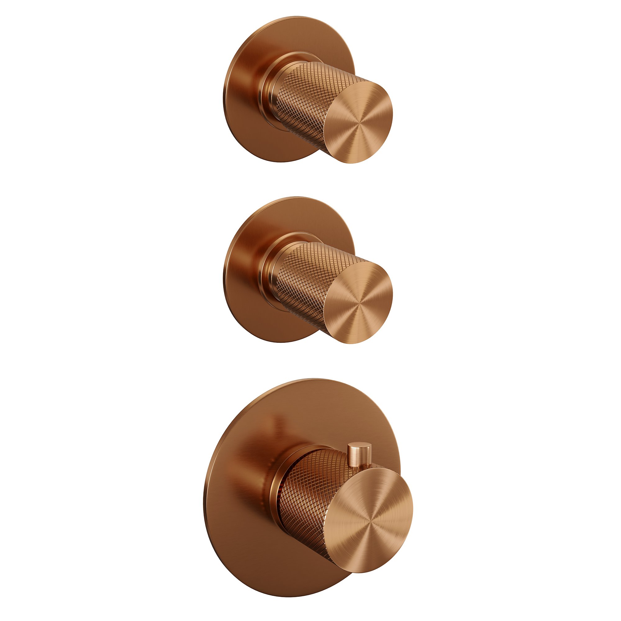 Brauer Copper Carving Inbouw Doucheset - 3-Standen Handdouche Rond - 20 cm Hoofddouche - Gebogen Wandarm - 5-GK-117 - Afbeelding 4