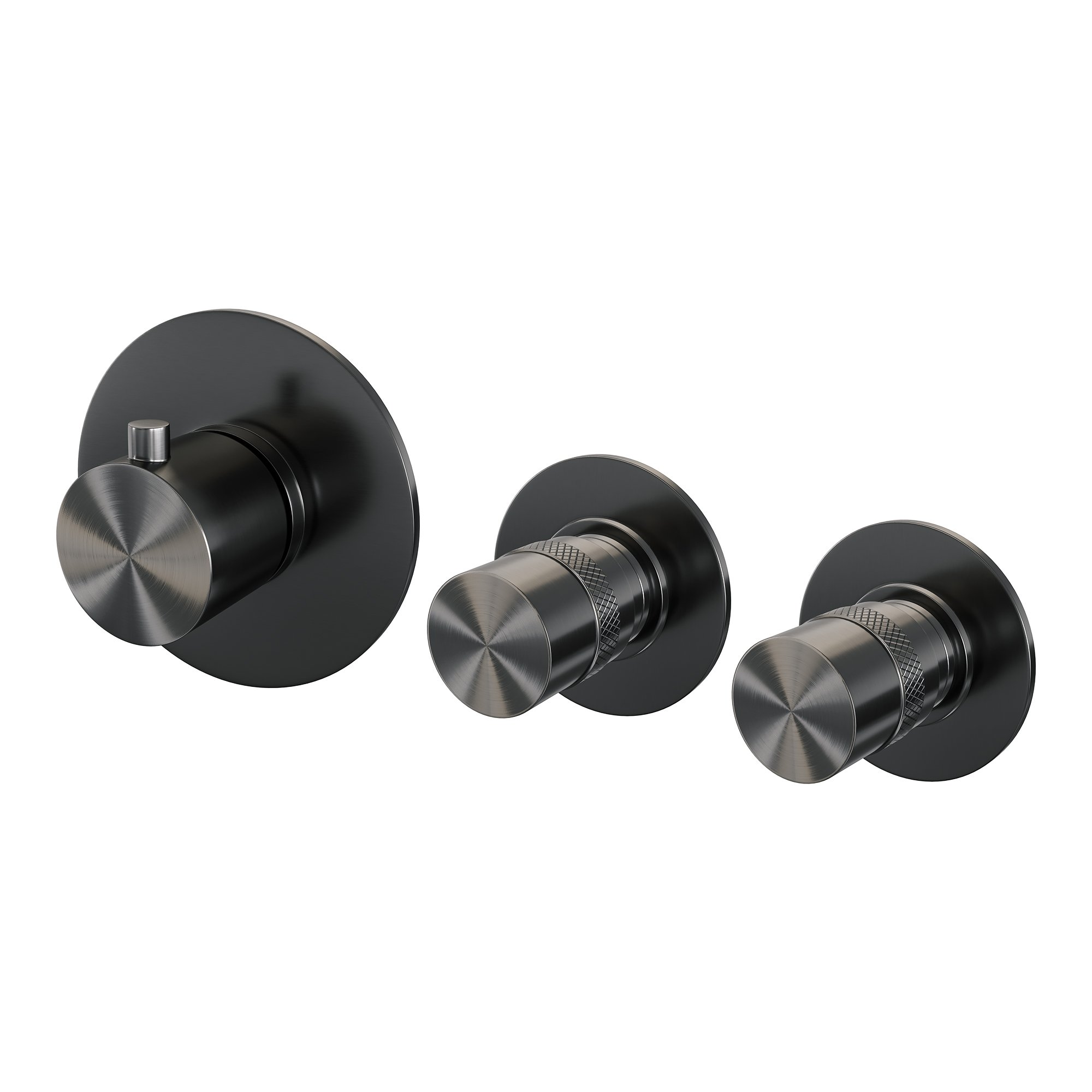 Brauer Gunmetal Edition Inbouw Badkraan - Met Uitloop - Staafmodel Handdouche - 5-GM-022 - Afbeelding 3