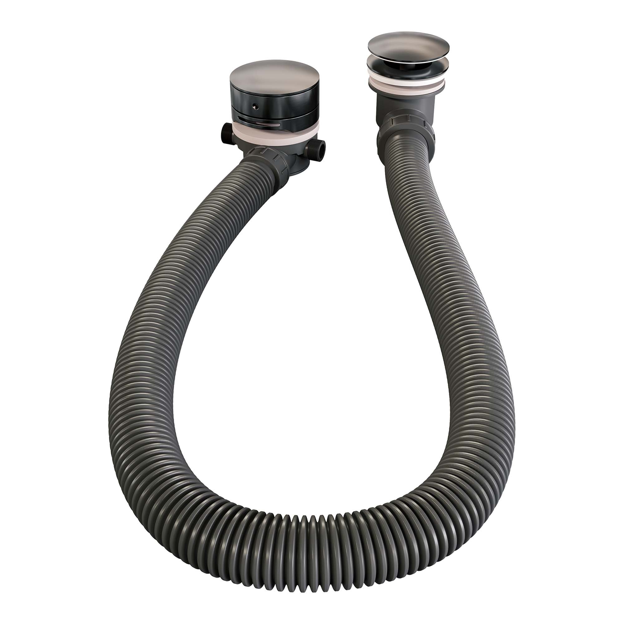 Brauer Gunmetal Carving Inbouw Badkraan - Zonder Uitloop - Staafmodel Handdouche - 5-GM-095 - Afbeelding 8