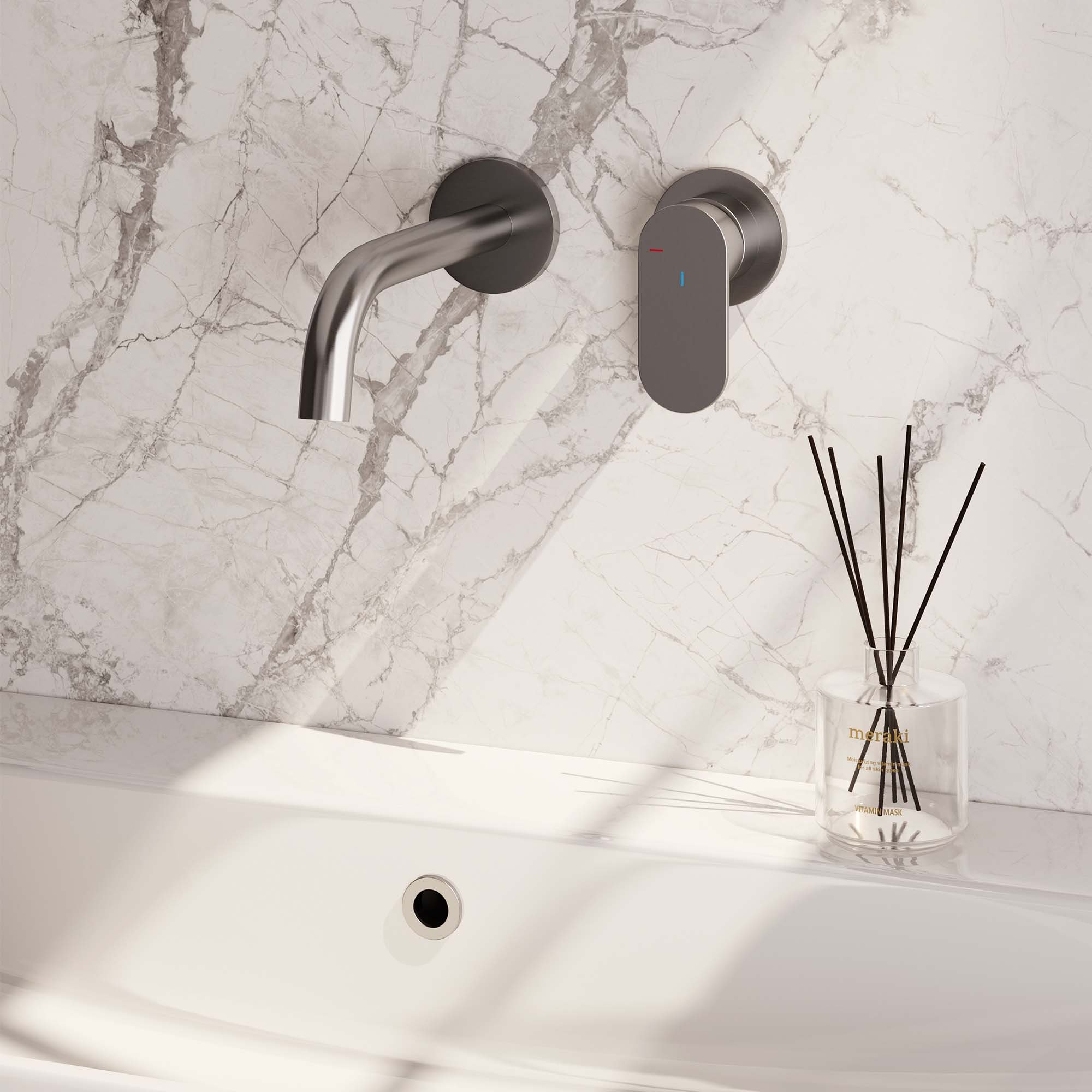 Brauer Brushed Edition Inbouw Wastafelkraan - Bedieningshendel Rechts - Met Coldstart - 5-NG-004-B3-65 - Afbeelding 2