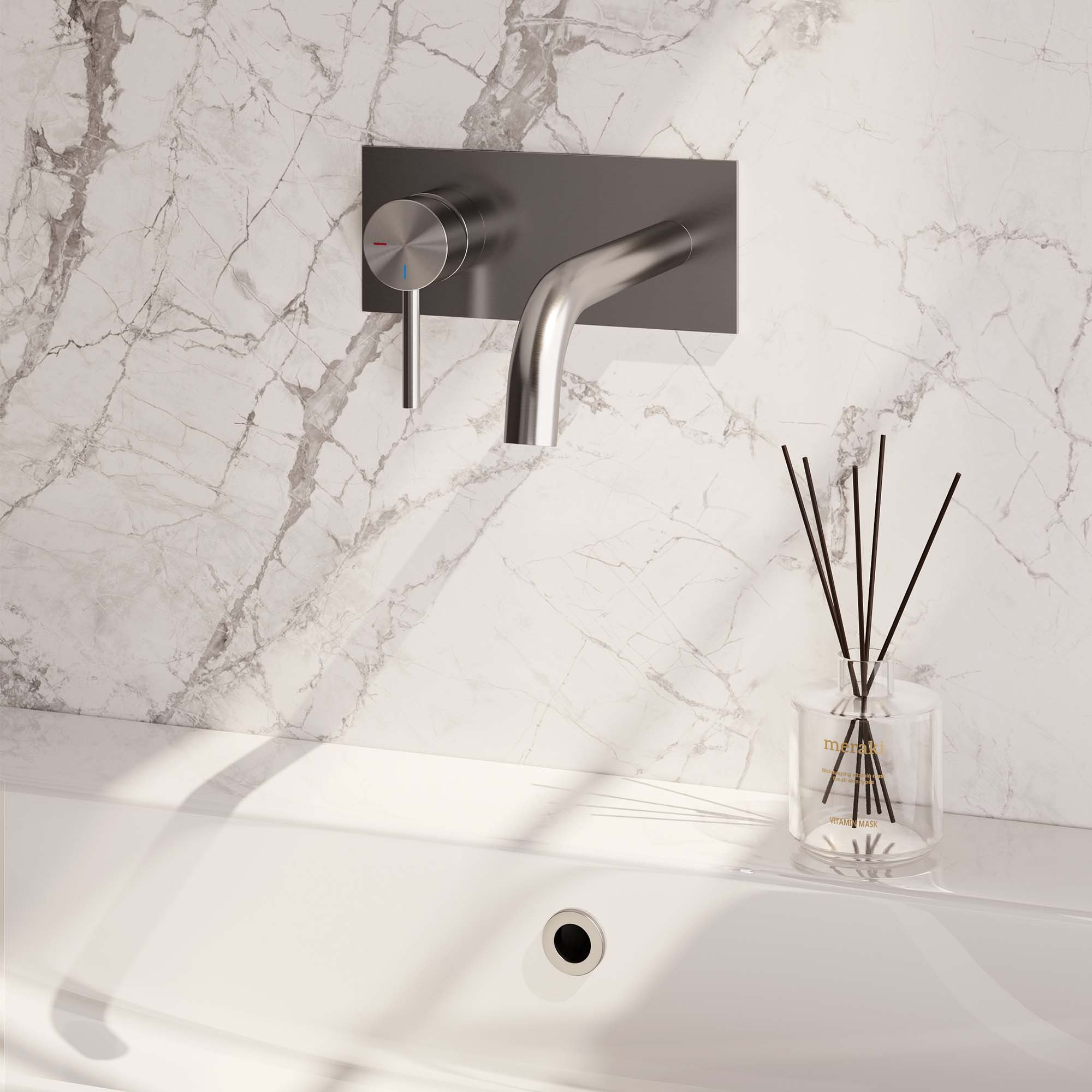 Brauer Brushed Edition Inbouw Wastafelkraan - Bedieningshendel Links - Met Coldstart - 5-NG-083-B2 - Afbeelding 2