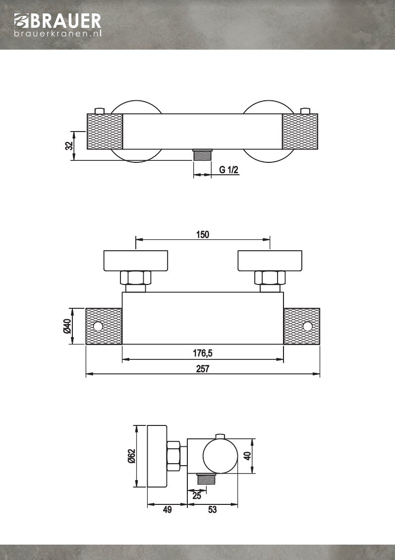 Brauer Brushed Carving Douchekraan - 5-NG-248 - Afbeelding 3
