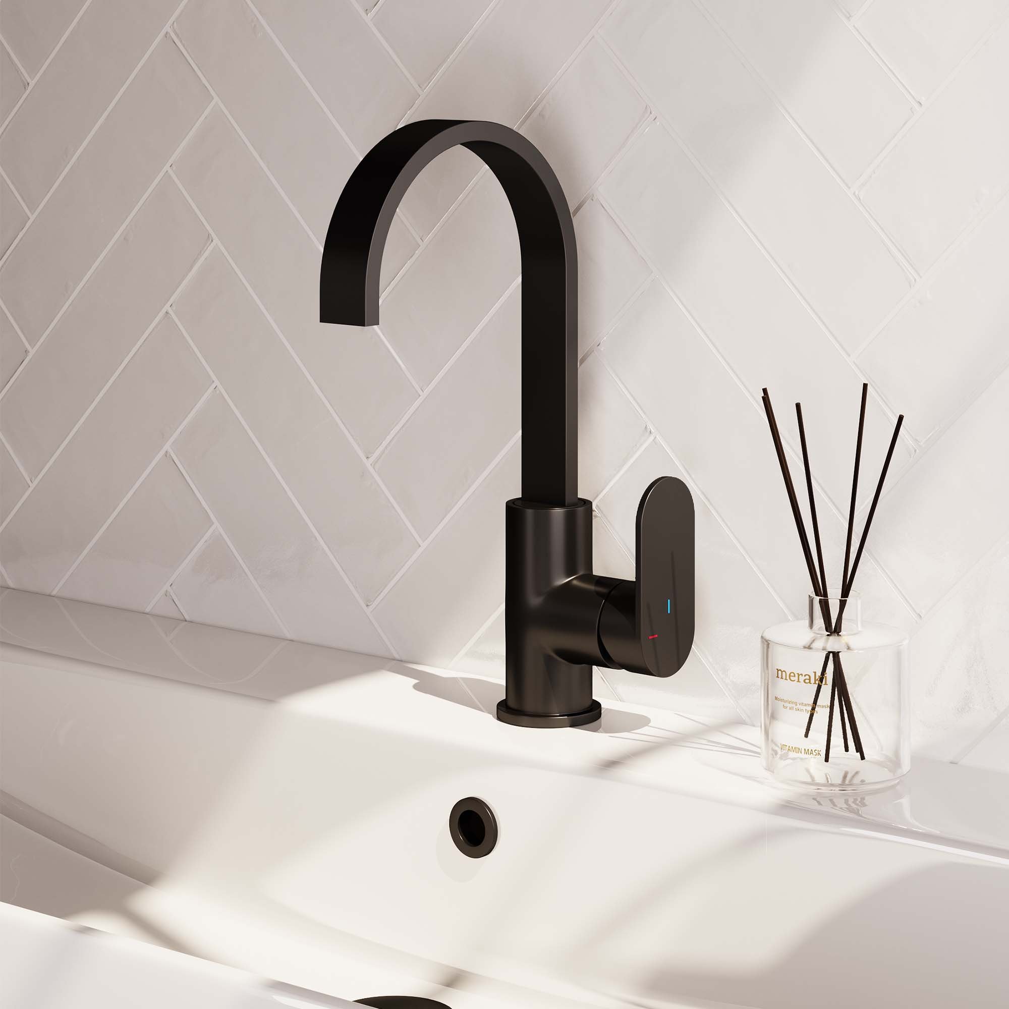 Brauer Black Edition Opbouw Wastafelkraan - Hoog - 5-S-003-S1 - Afbeelding 2
