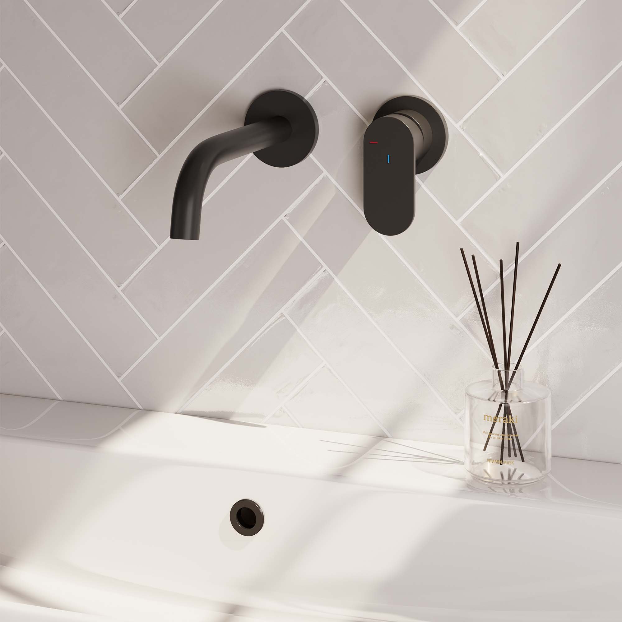 Brauer Black Edition Inbouw Wastafelkraan - Bedieningshendel Rechts - Met Coldstart - 5-S-004-B3-65 - Afbeelding 2