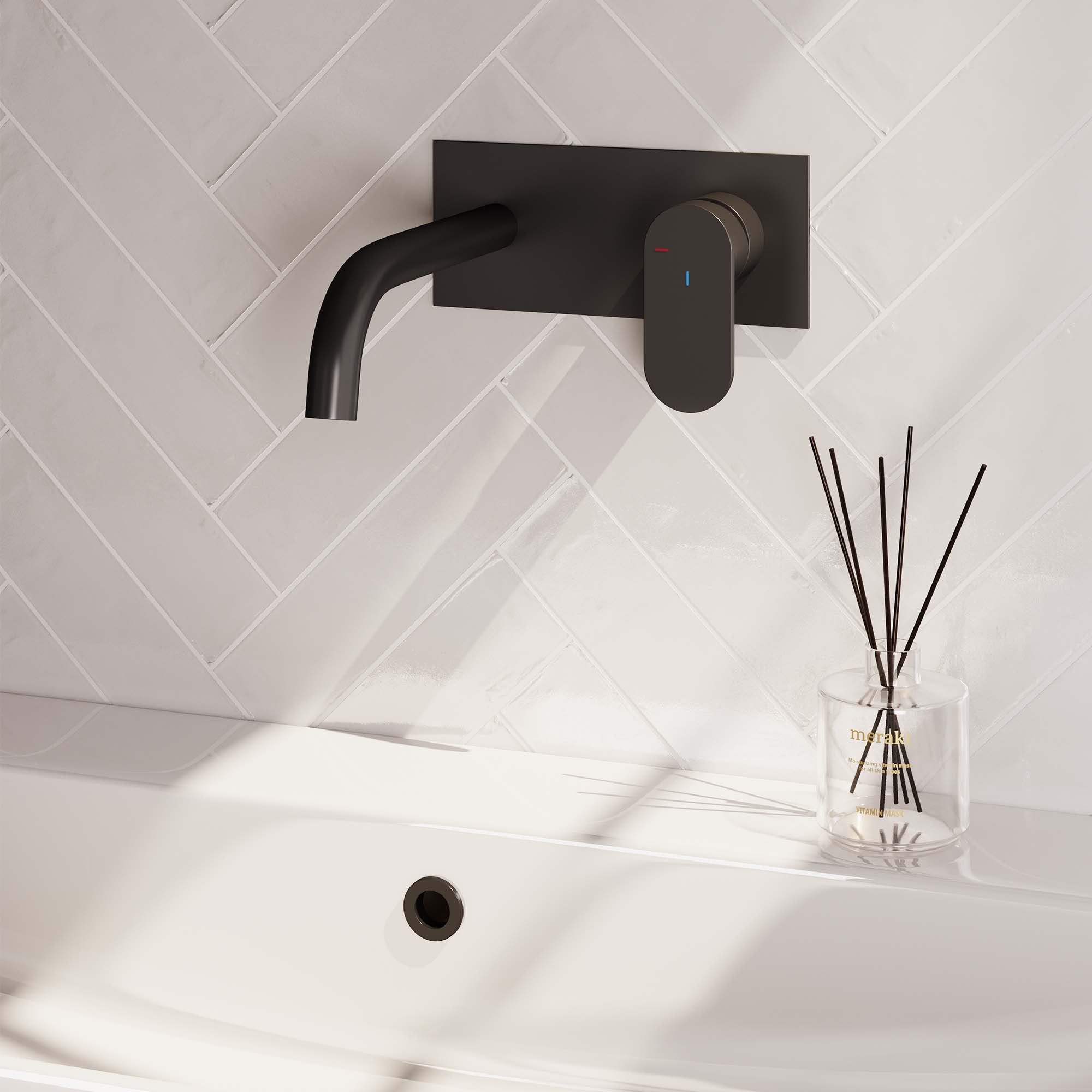 Brauer Black Edition Inbouw Wastafelkraan - Bedieningshendel Rechts - Met Coldstart - 5-S-004-B3 - Afbeelding 2