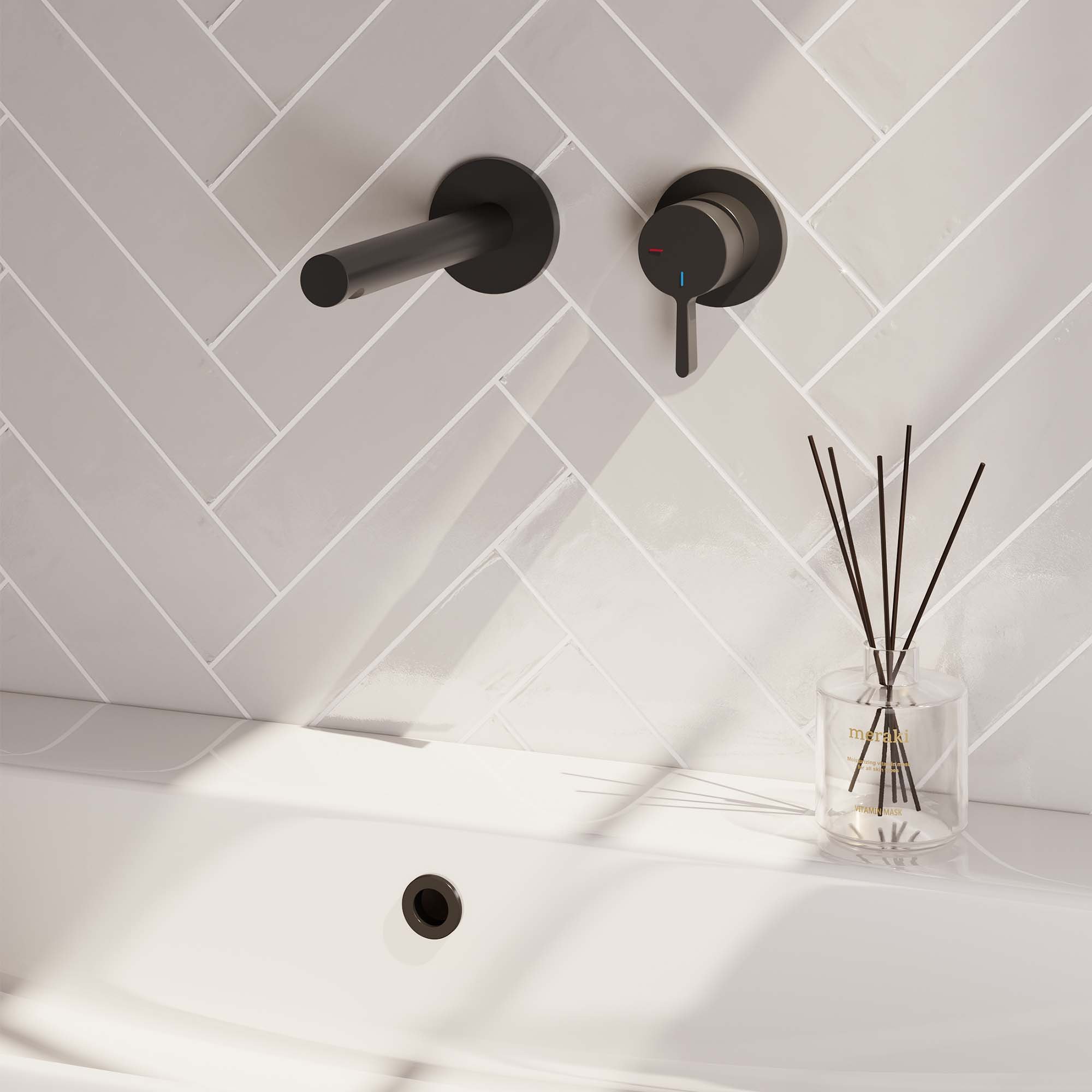 Brauer Black Edition Inbouw Wastafelkraan - Bedieningshendel Rechts - Met Coldstart - 5-S-004-S1-65 - Afbeelding 2