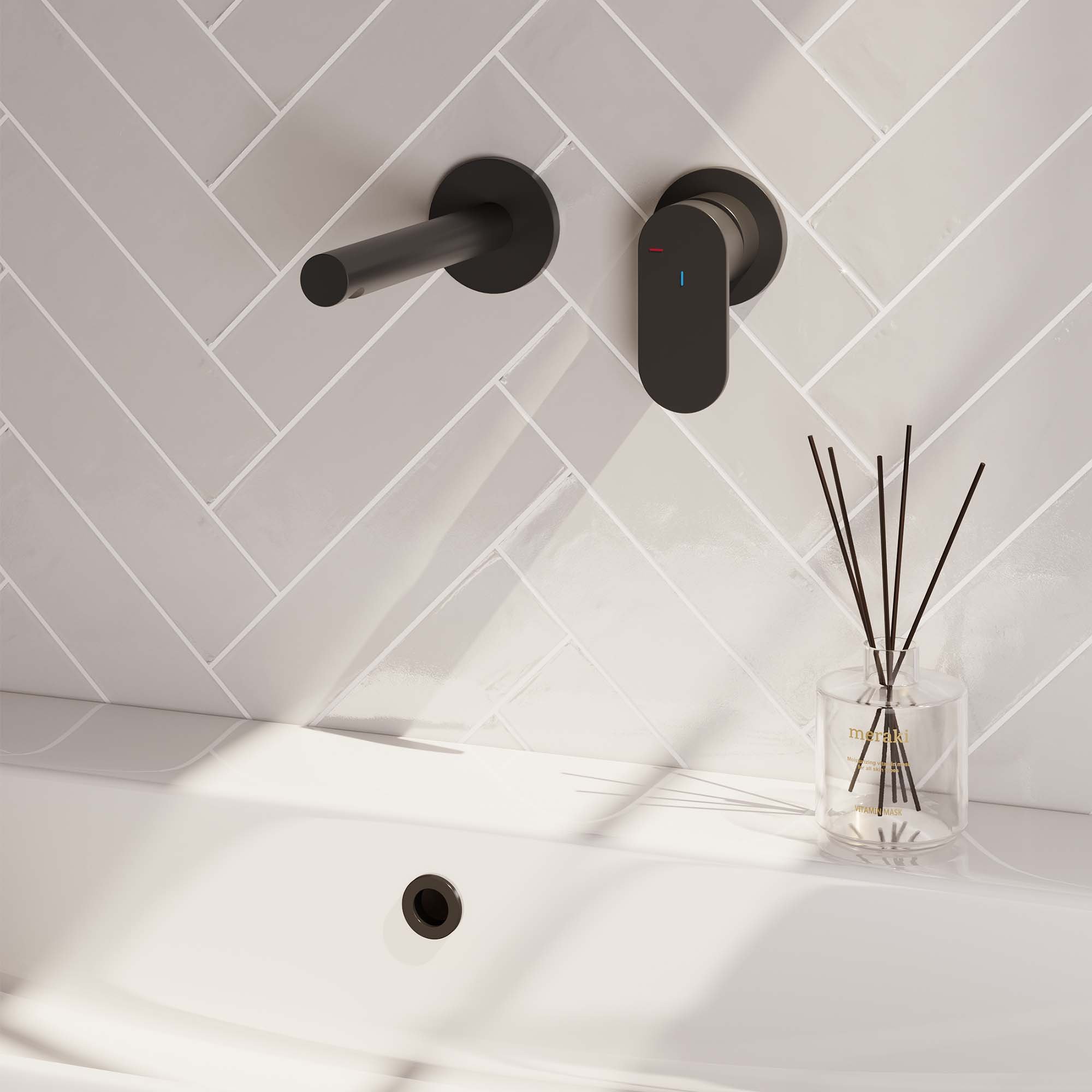 Brauer Black Edition Inbouw Wastafelkraan - Bedieningshendel Rechts - Met Coldstart - 5-S-004-S3-65 - Afbeelding 2