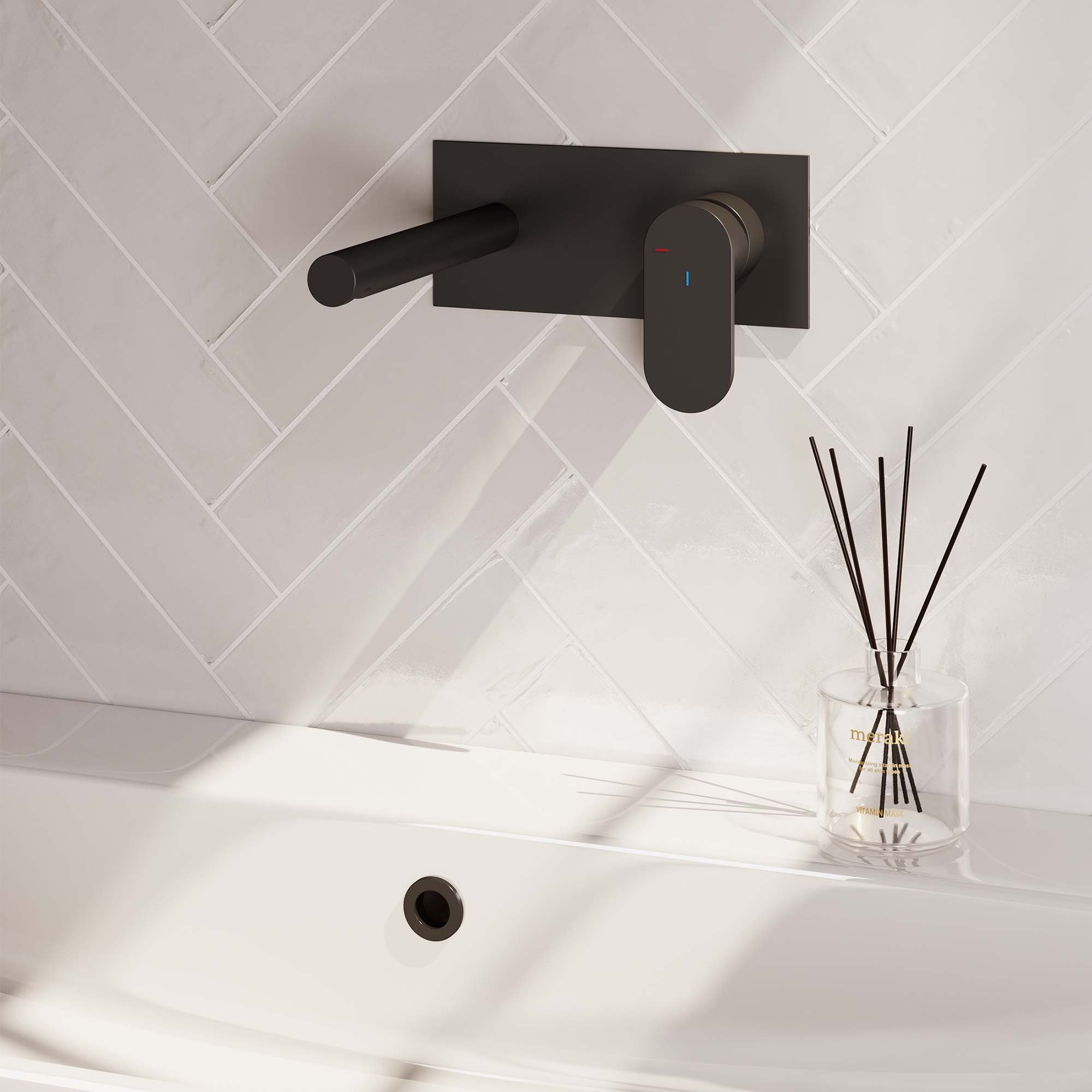 Brauer Black Edition Inbouw Wastafelkraan - Bedieningshendel Rechts - Met Coldstart - 5-S-004-S3 - Afbeelding 2