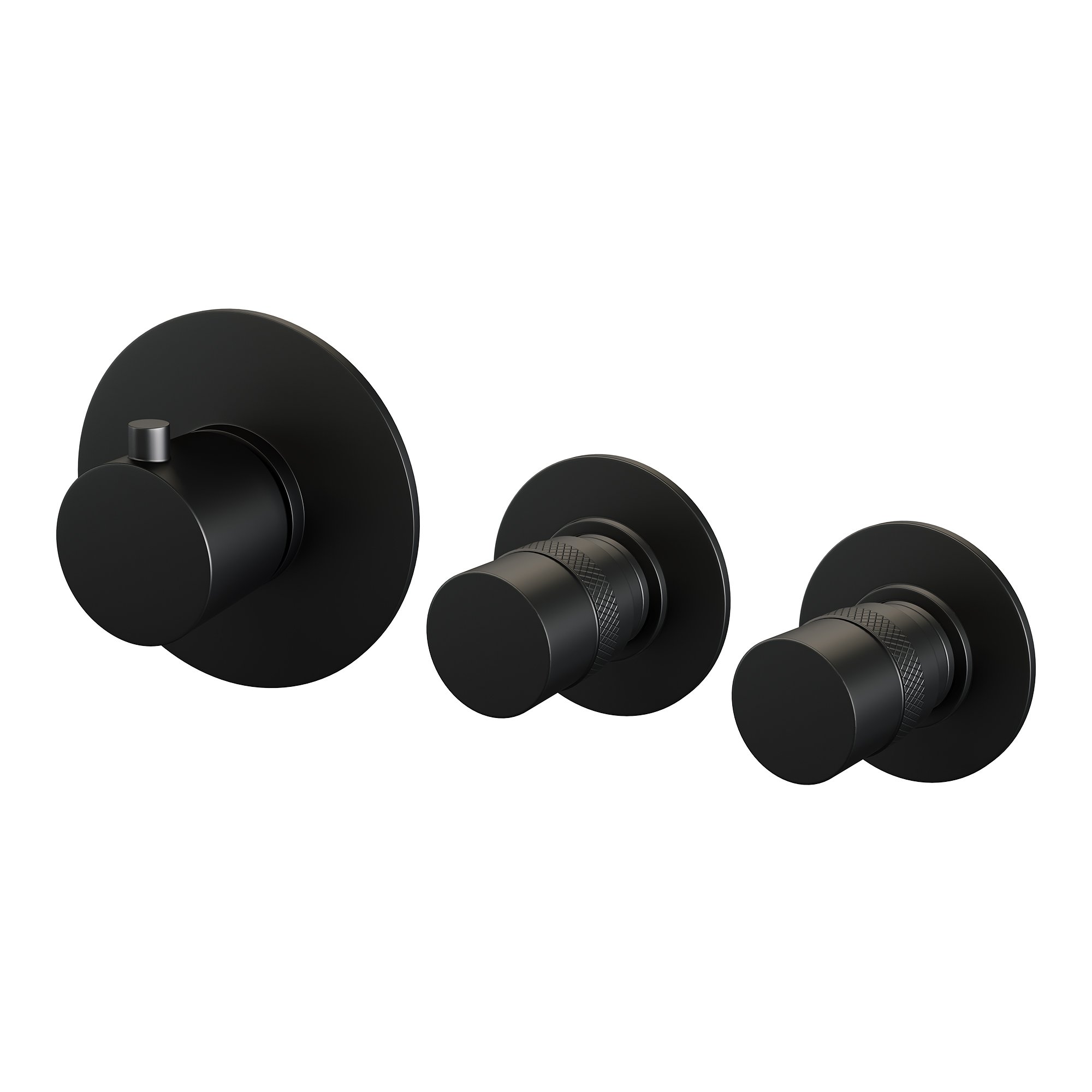 Brauer Black Edition Inbouw Badkraan - Met Uitloop - 3-standen Handdouche Rond - 5-S-023 - Afbeelding 3