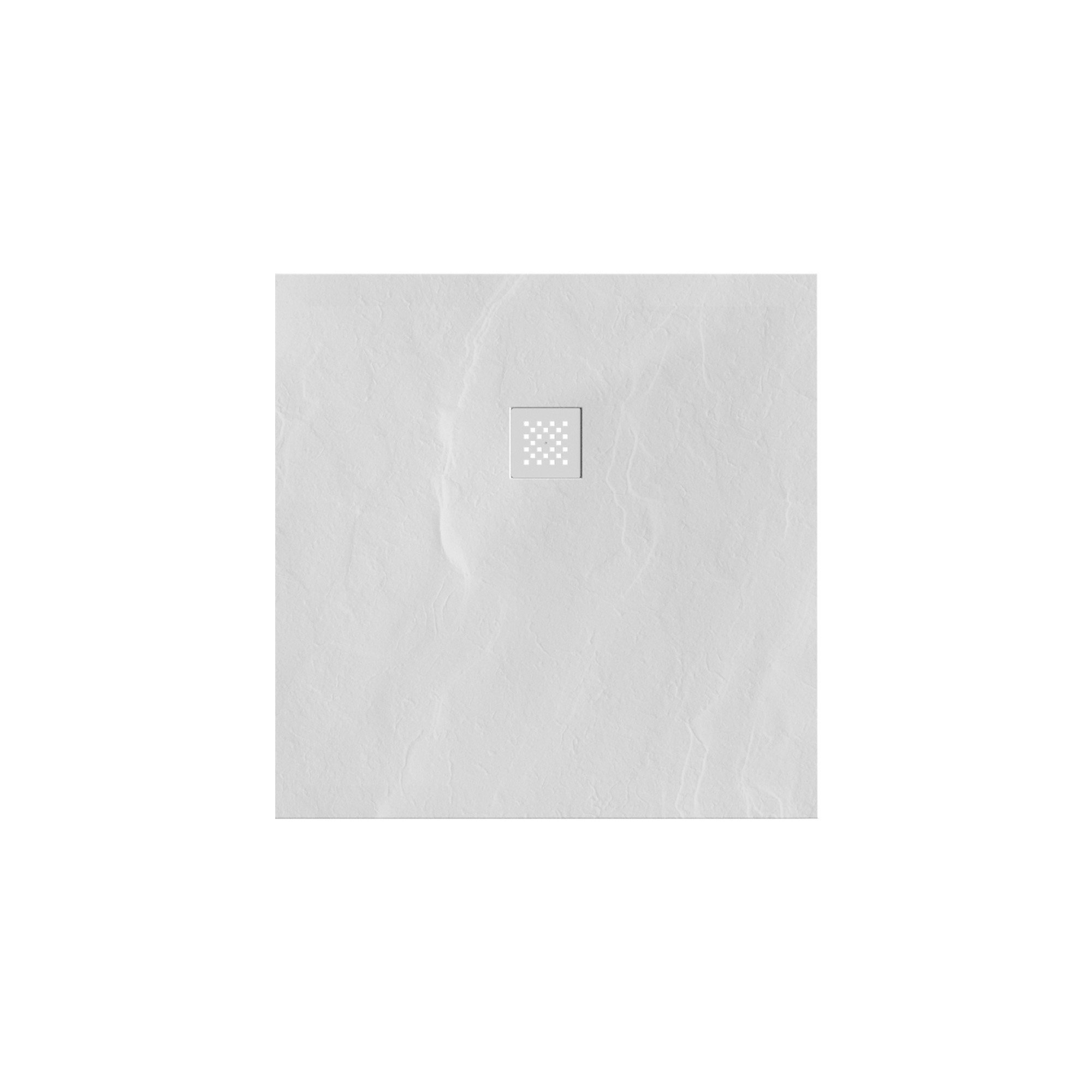Brauer Asteroid douchebak mineraalmarmer - 100x100 cm - mat wit - DB-AS100100MW - Afbeelding 2