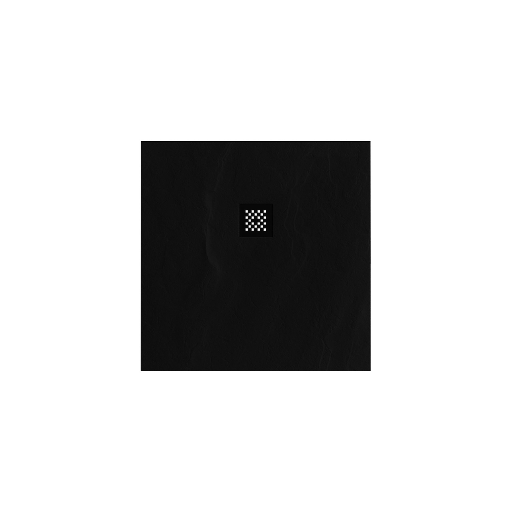 Brauer Asteroid douchebak mineraalmarmer - 90x90 cm - mat zwart - DB-AS9090MZ - Afbeelding 2