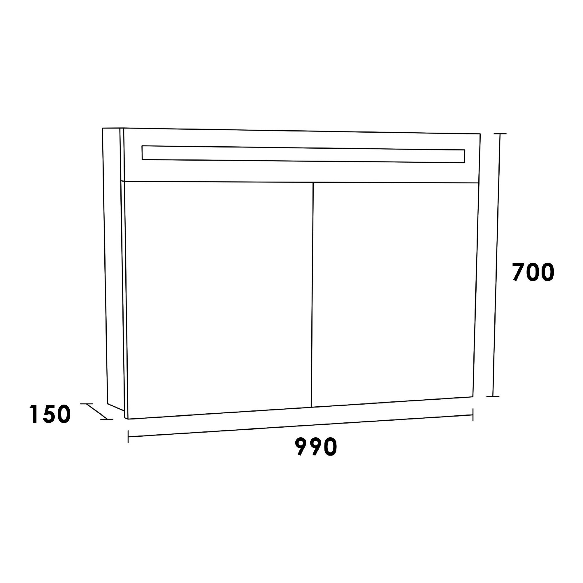 Brauer Promise Spiegelkast - 100 cm x 70 cm - Sunlit - SK-PR100SL - Afbeelding 3