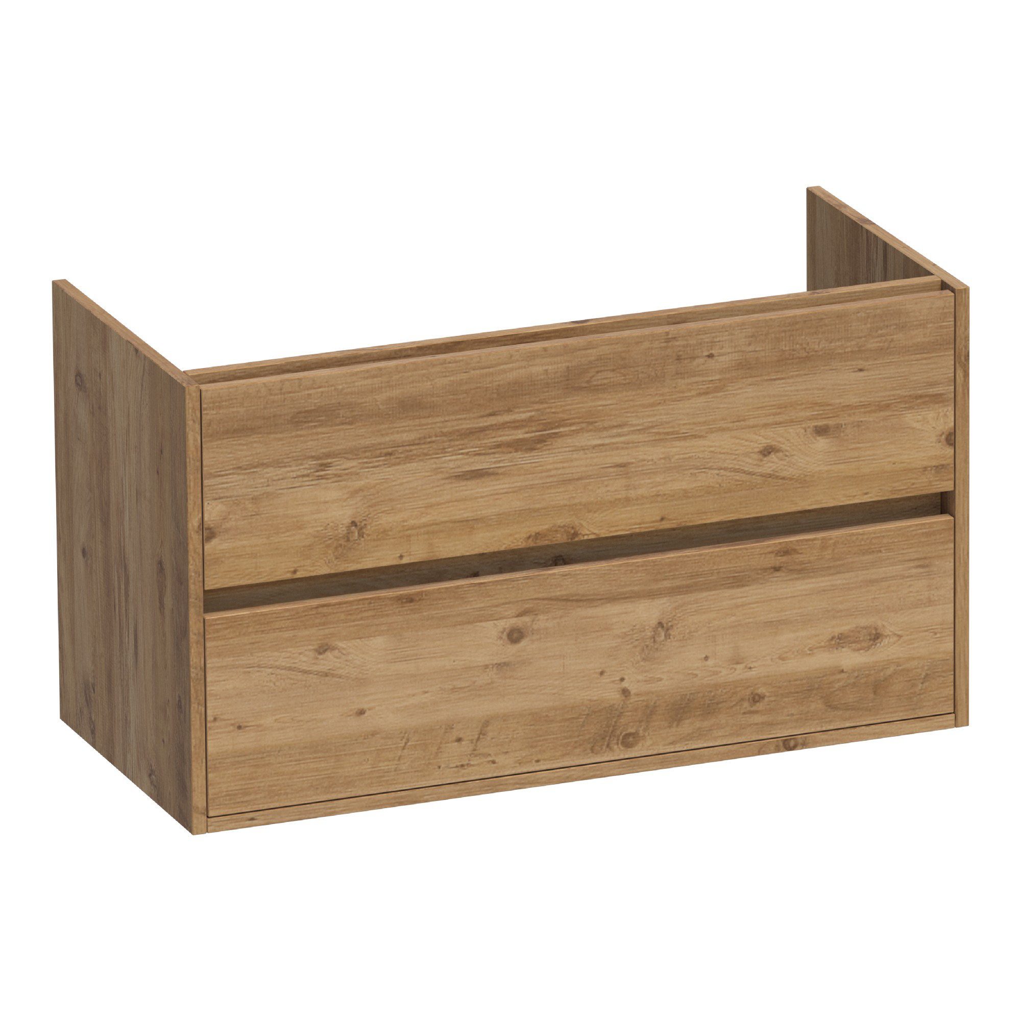 Brauer Adore onderkast 2 lades - 1 uitsparing - 99x45,5cm - MFC - chateau - OK-AR100CH