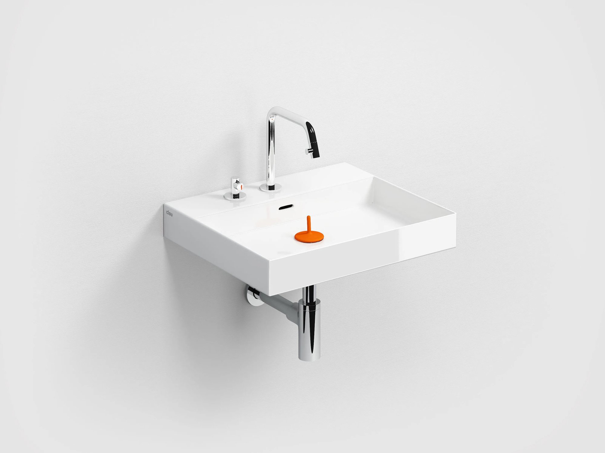 Clou New Wash Me wastafel 50x42cm keramiek - 3 voorbewerkte kraangaten - glans wit - CL/02.01430 - Afbeelding 2