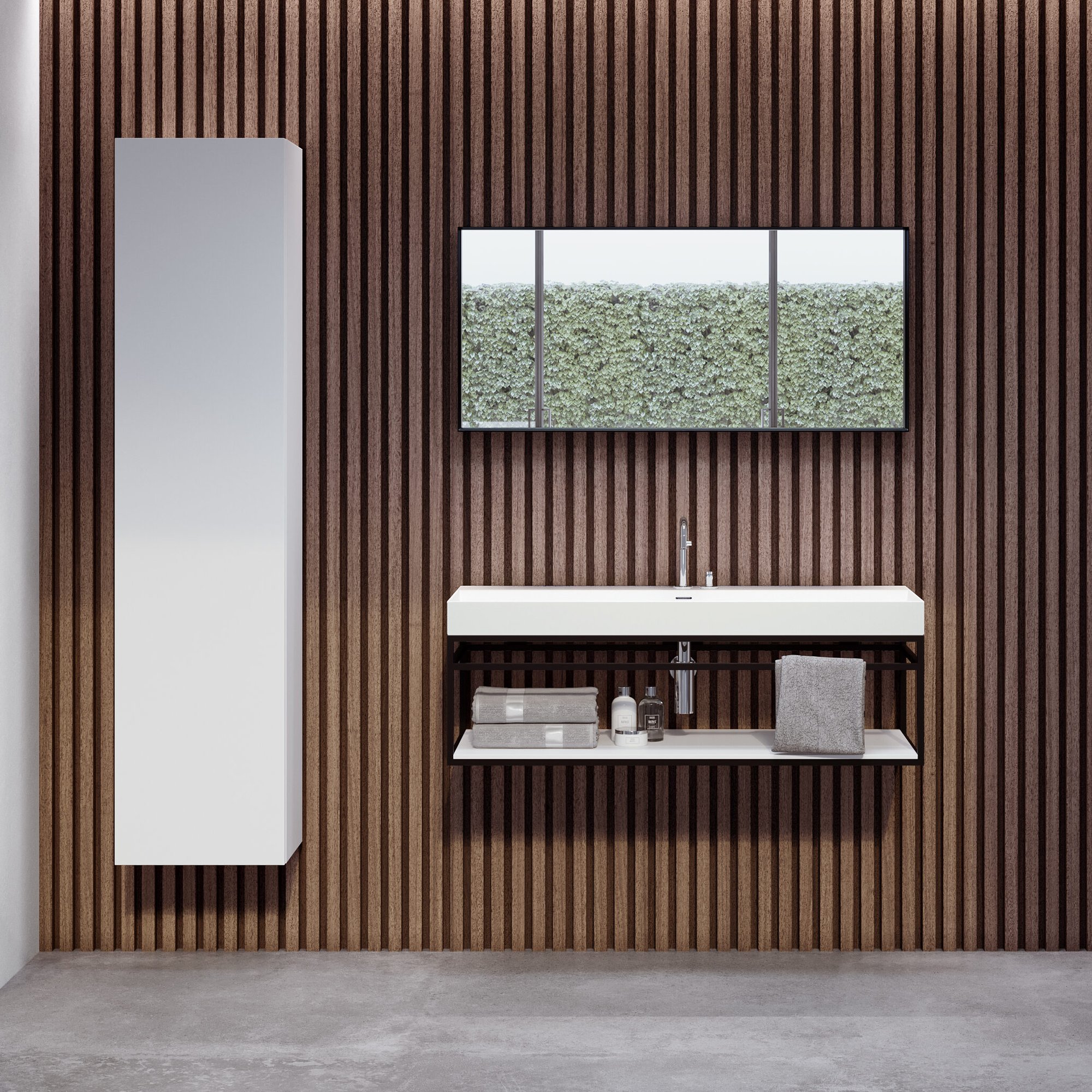 Clou New Wash Me wastafel 110x42cm keramiek - 7 voorbewerkte kraangaten - glans wit - CL/02.01438 - Afbeelding 5