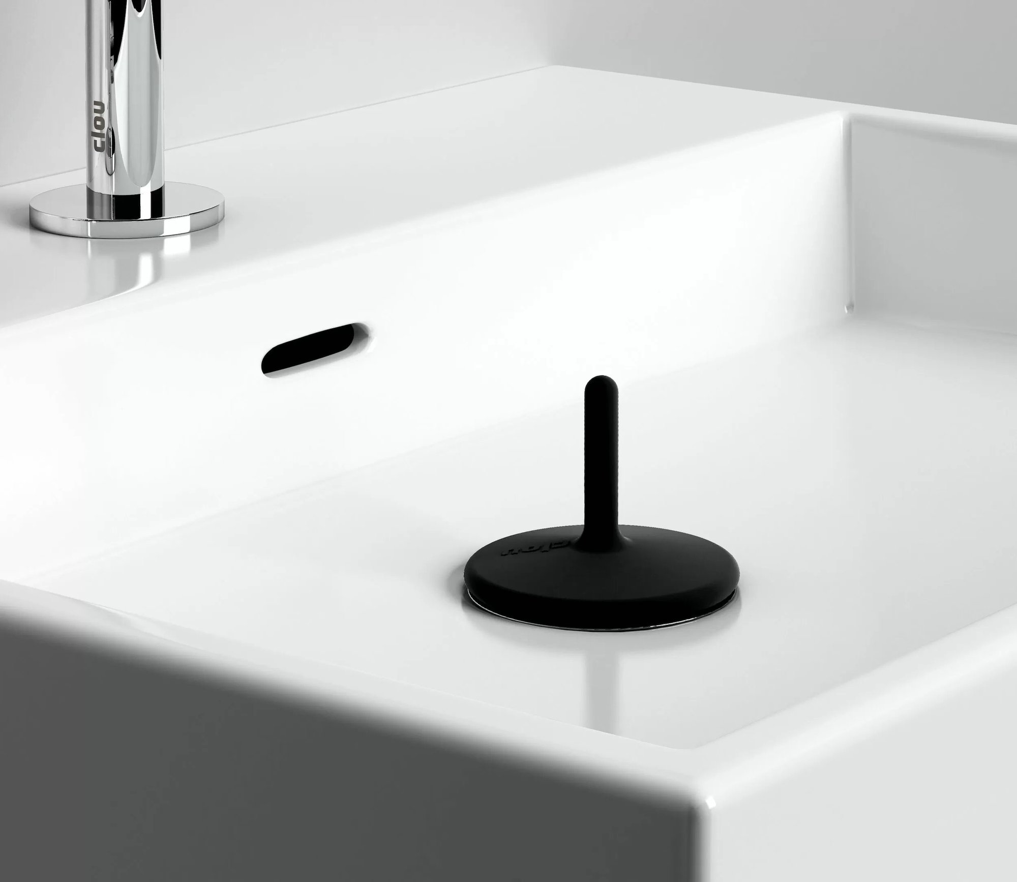 Clou Wash Me wastafel 50x42cm mineralmarmer - 3 voorbewerkte kraangaten - glans wit - CL/02.26030 - Afbeelding 4
