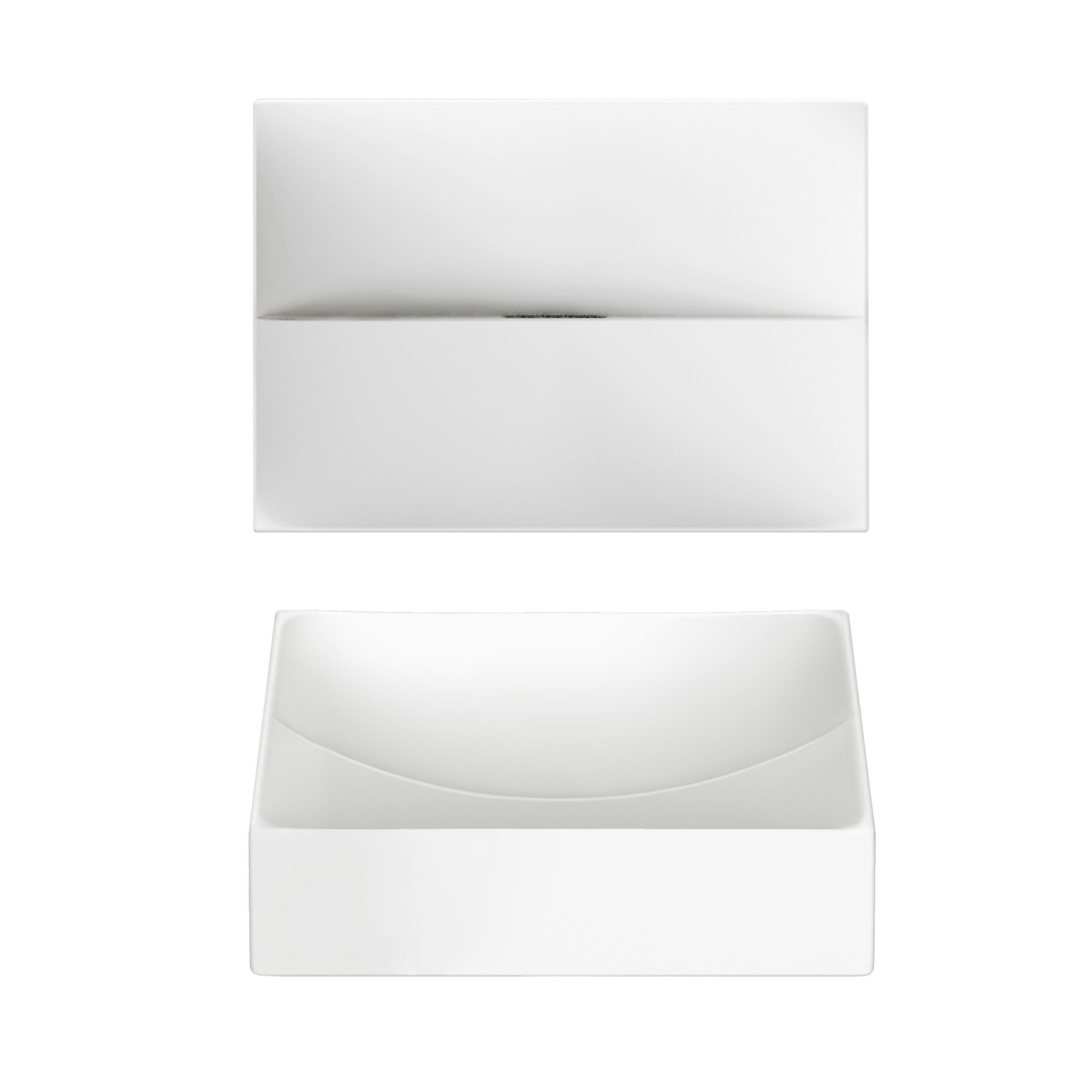 Clou Vale fontein 28x19cm keramiek - zonder kraangat - mat wit - CL/03.02160 - Afbeelding 2