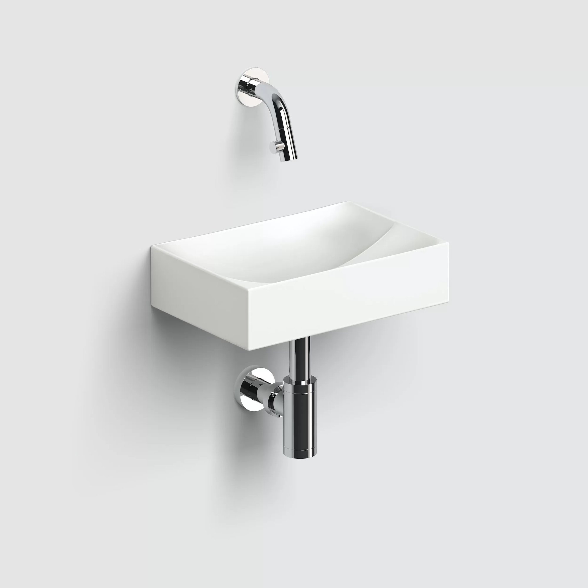 Clou Vale fontein 28x19cm keramiek - zonder kraangat - mat wit - CL/03.02160 - Afbeelding 3