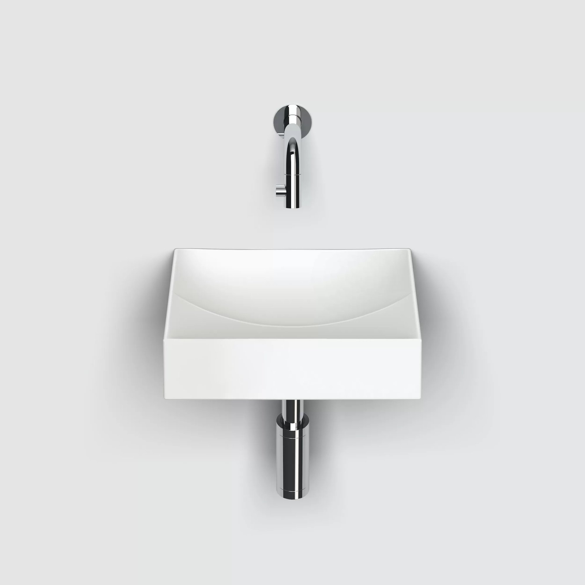 Clou Vale fontein 28x19cm keramiek - zonder kraangat - mat wit - CL/03.02160 - Afbeelding 4