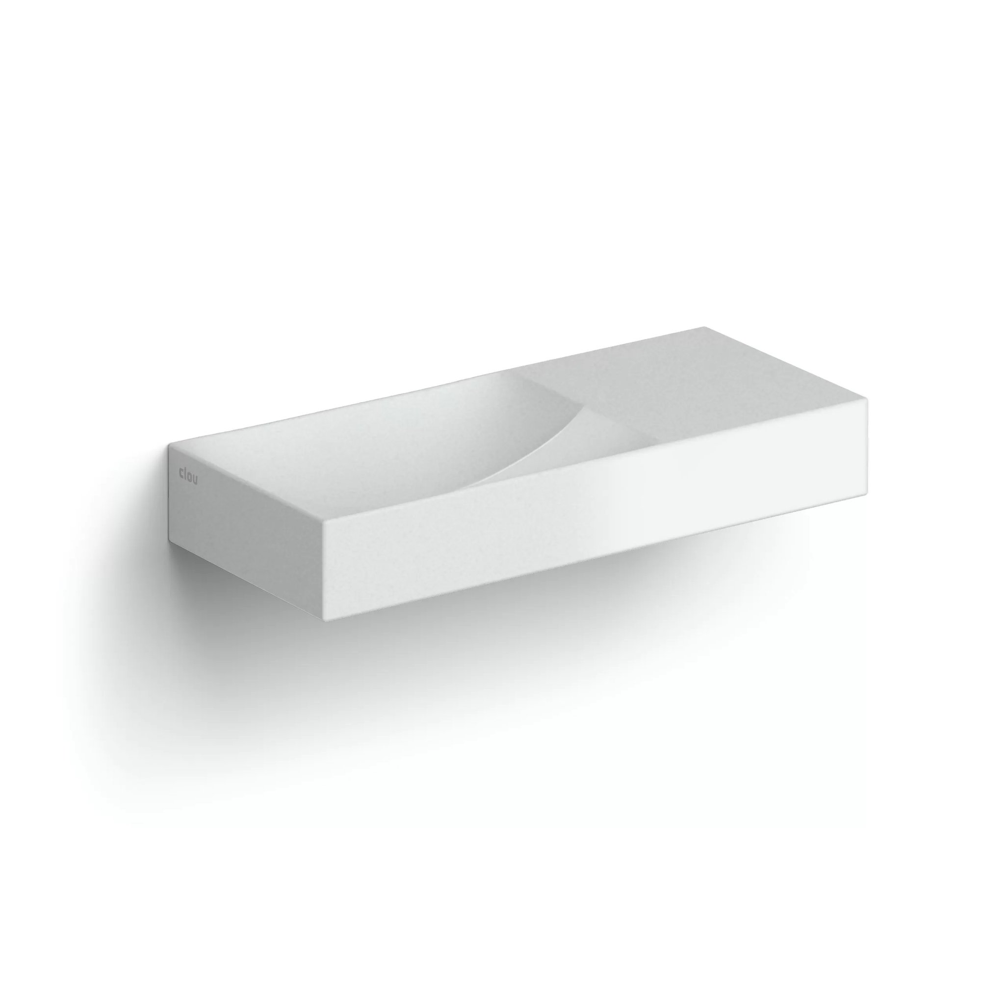 Clou Vale fontein 45x19cm keramiek - zonder kraangat rechts - mat wit - CL/03.02162.R - Afbeelding 3