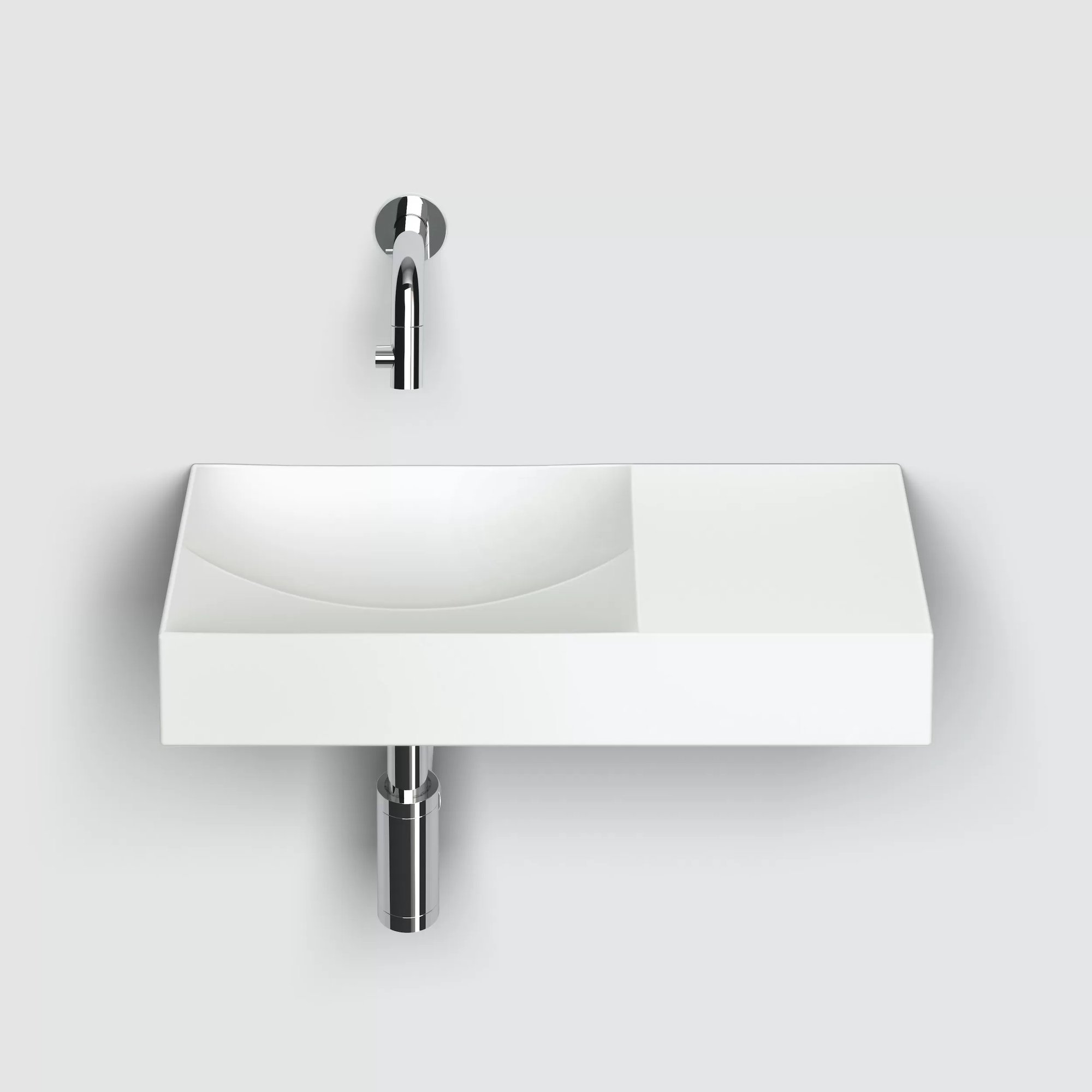 Clou Vale fontein 45x19cm keramiek - zonder kraangat rechts - mat wit - CL/03.02162.R - Afbeelding 5