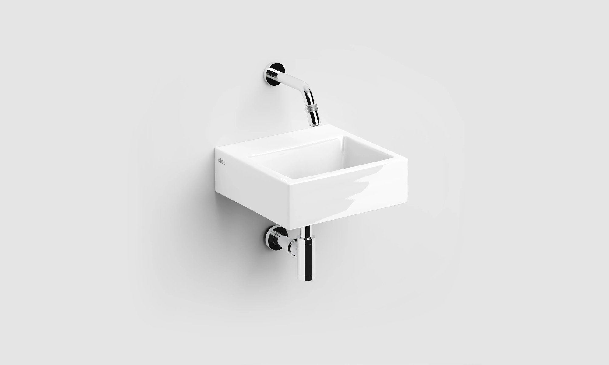 Clou Flush 1 fontein 28x27cm keramiek - zonder kraangat - glans wit - CL/03.03011 - Afbeelding 3