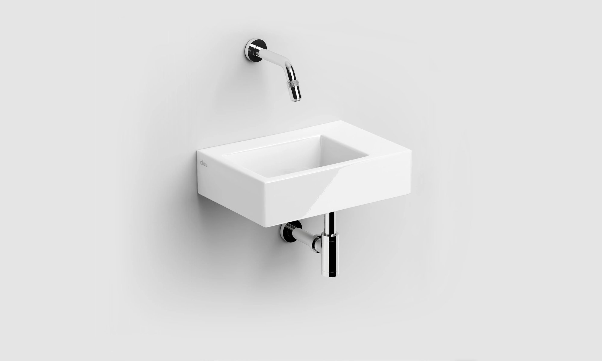 Clou Flush 2 fontein 36x24,5cm keramiek - zonder kraangat - glans wit - CL/03.03021-1 - Afbeelding 3