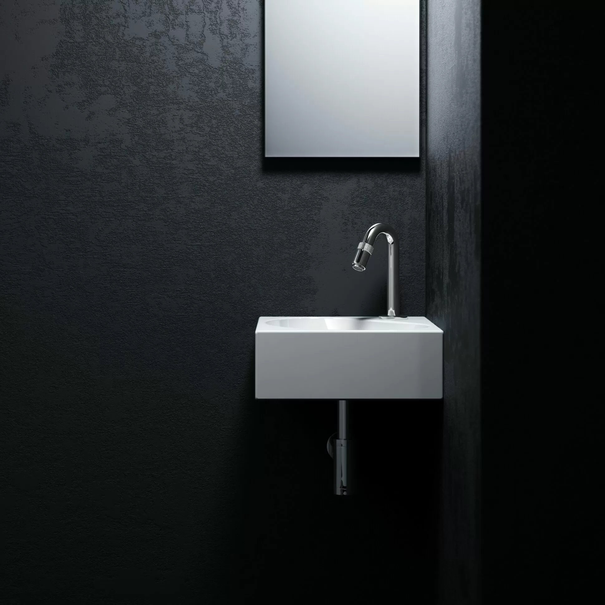 Clou Flush 5 hoekfontein 27x27cm keramiek - met kraangat - wit - CL/03.03050 - Afbeelding 4