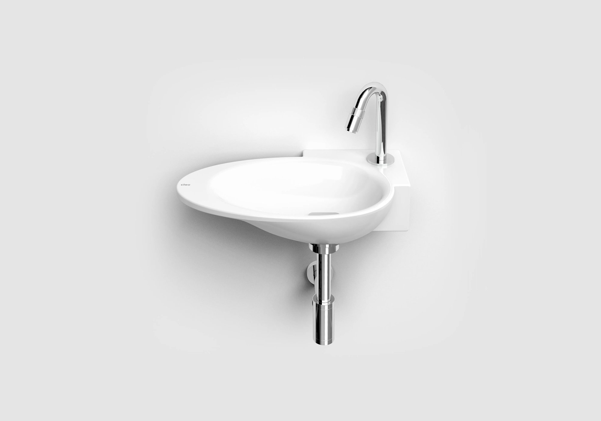 Clou First fontein 39x25cm keramiek - kraangat rechts - glans wit - CL/03.03100 - Afbeelding 3