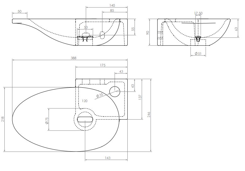 Clou First fontein 39x25cm keramiek - kraangat rechts - glans wit - CL/03.03100 - Afbeelding 4