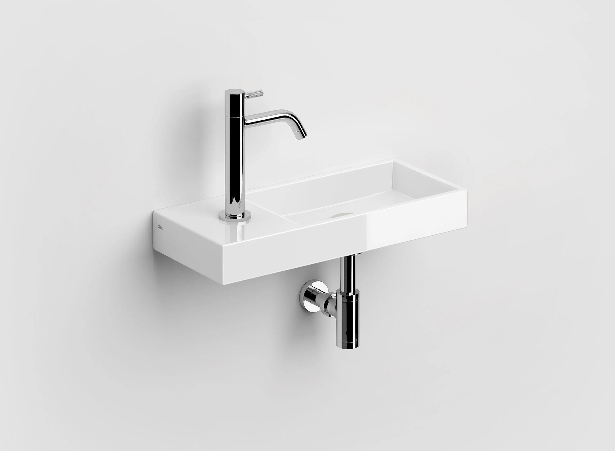 Clou Mini Wash Me fontein 45x19cm keramiek - met kraangat links - glans wit - CL/03.03134 - Afbeelding 2