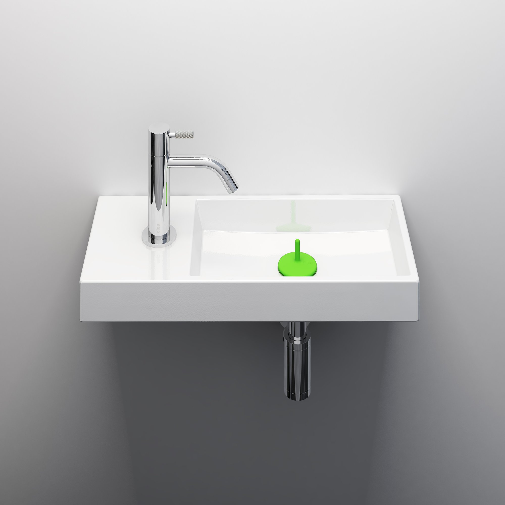Clou Mini Wash Me fontein 45x19cm keramiek - met kraangat links - glans wit - CL/03.03134 - Afbeelding 4