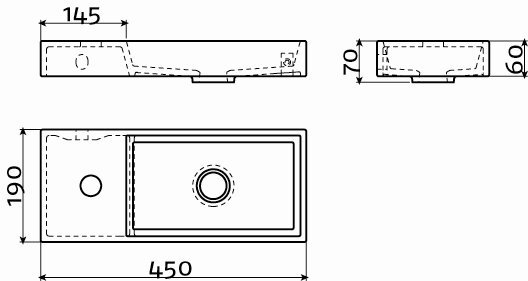 Clou Mini Wash Me fontein 45x19cm keramiek - met kraangat links - glans wit - CL/03.03134 - Afbeelding 7