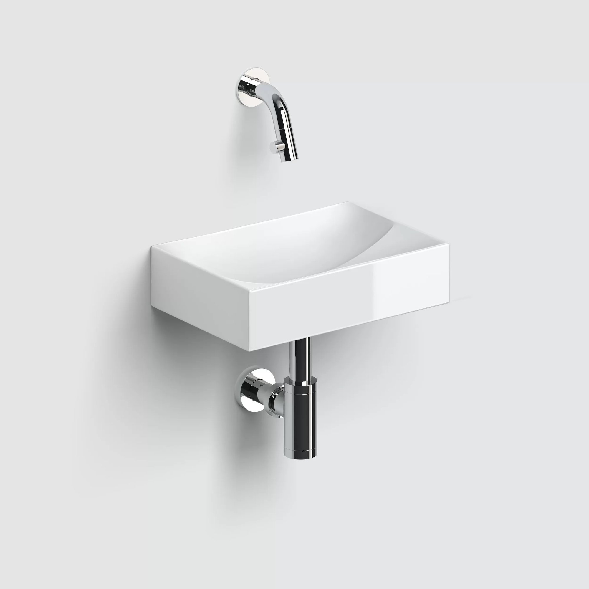 Clou Vale fontein 28x19cm keramiek - zonder kraangat - glans wit - CL/03.03160 - Afbeelding 3