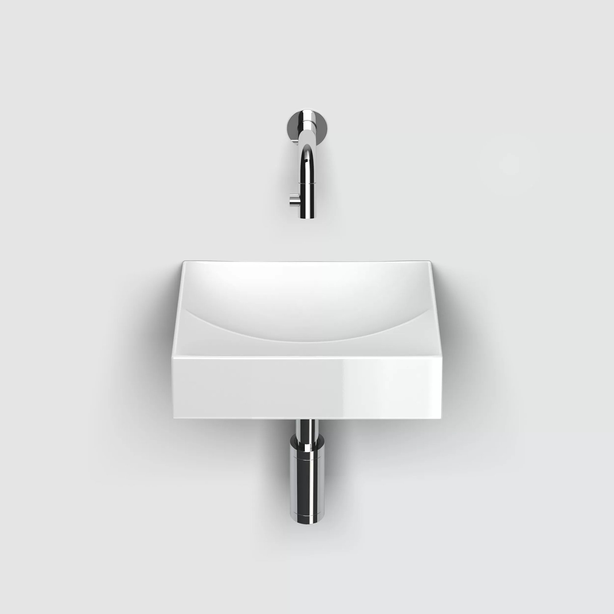 Clou Vale fontein 28x19cm keramiek - zonder kraangat - glans wit - CL/03.03160 - Afbeelding 4