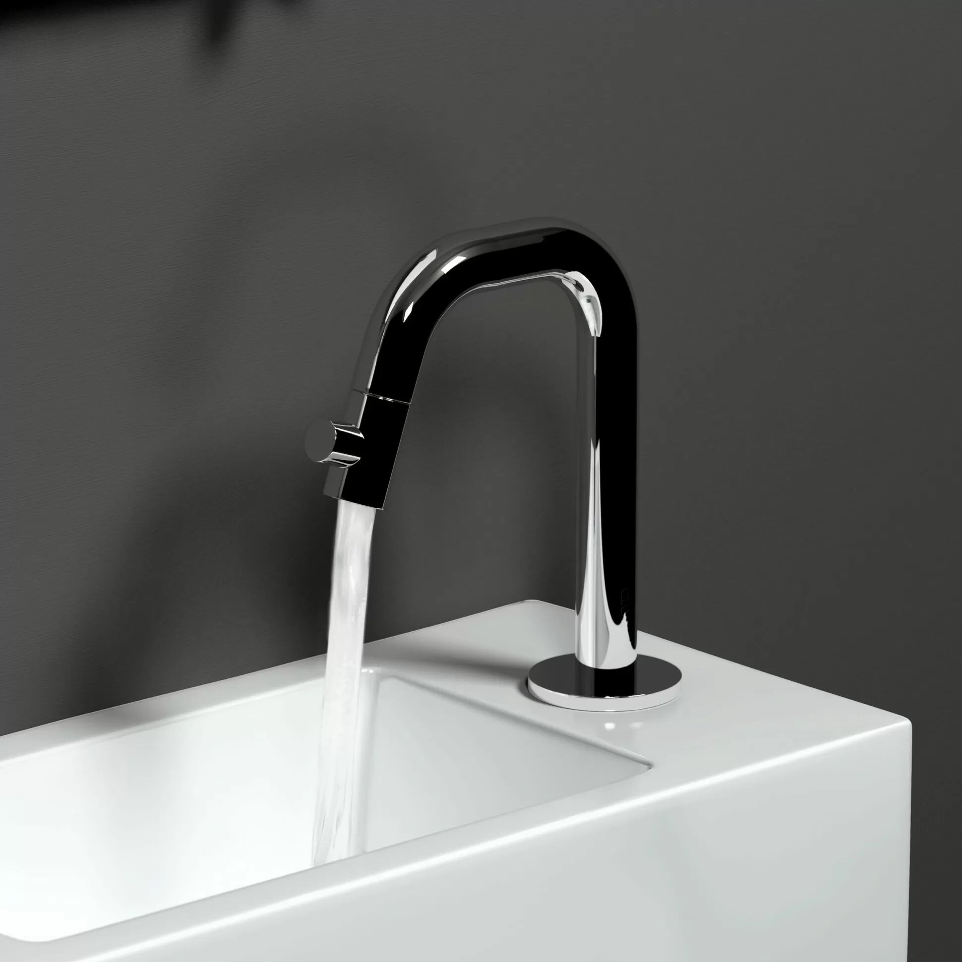 Clou Flush 3 fontein 36x18cm mineraalmarmer - voorbewerkt kraangat - rechts - met handdoekhouder - CL/03.08031.02 - Afbeelding 5