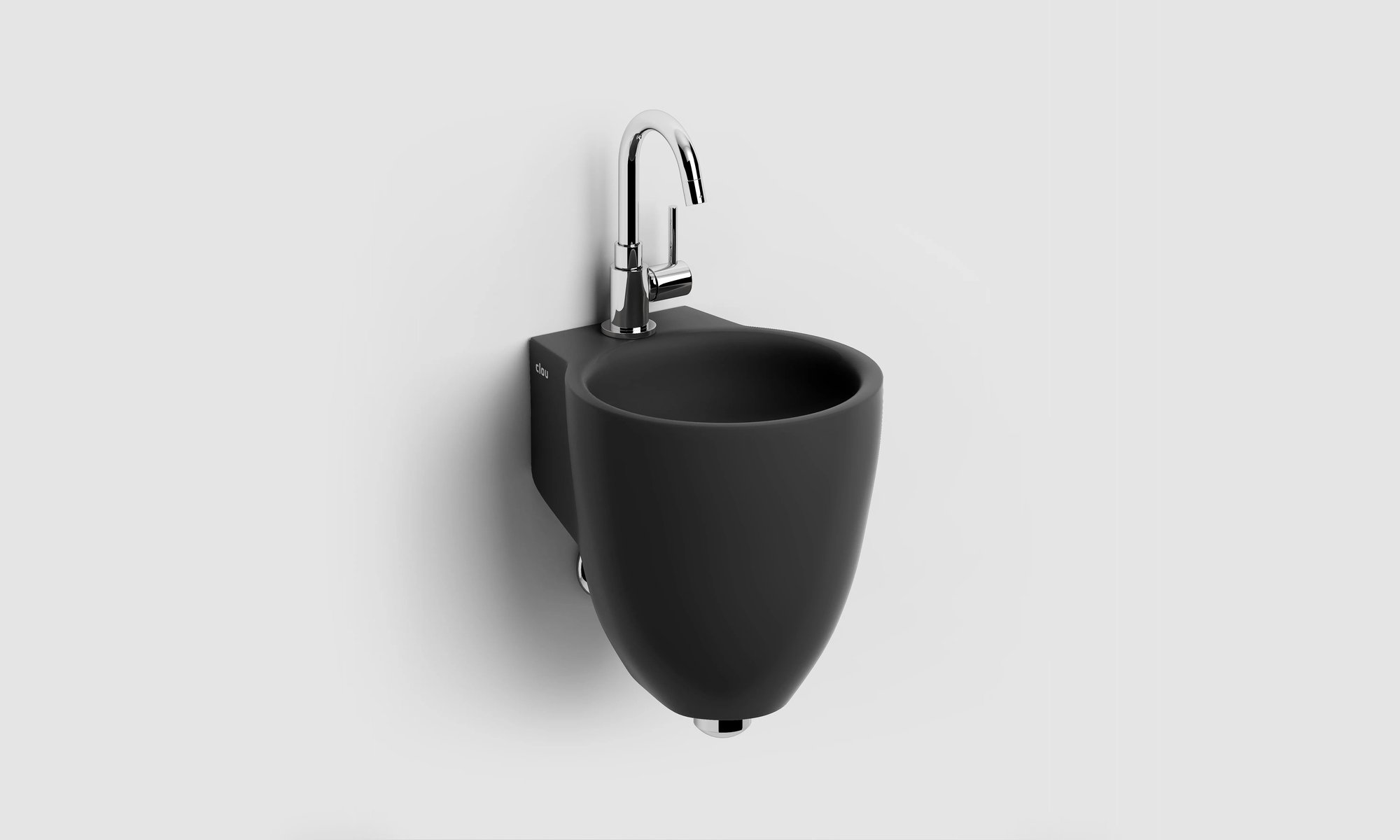 Clou Flush 6 fontein 27x31,5cm keramiek - met kraangat - mat zwart - CL/03.12060 - Afbeelding 3