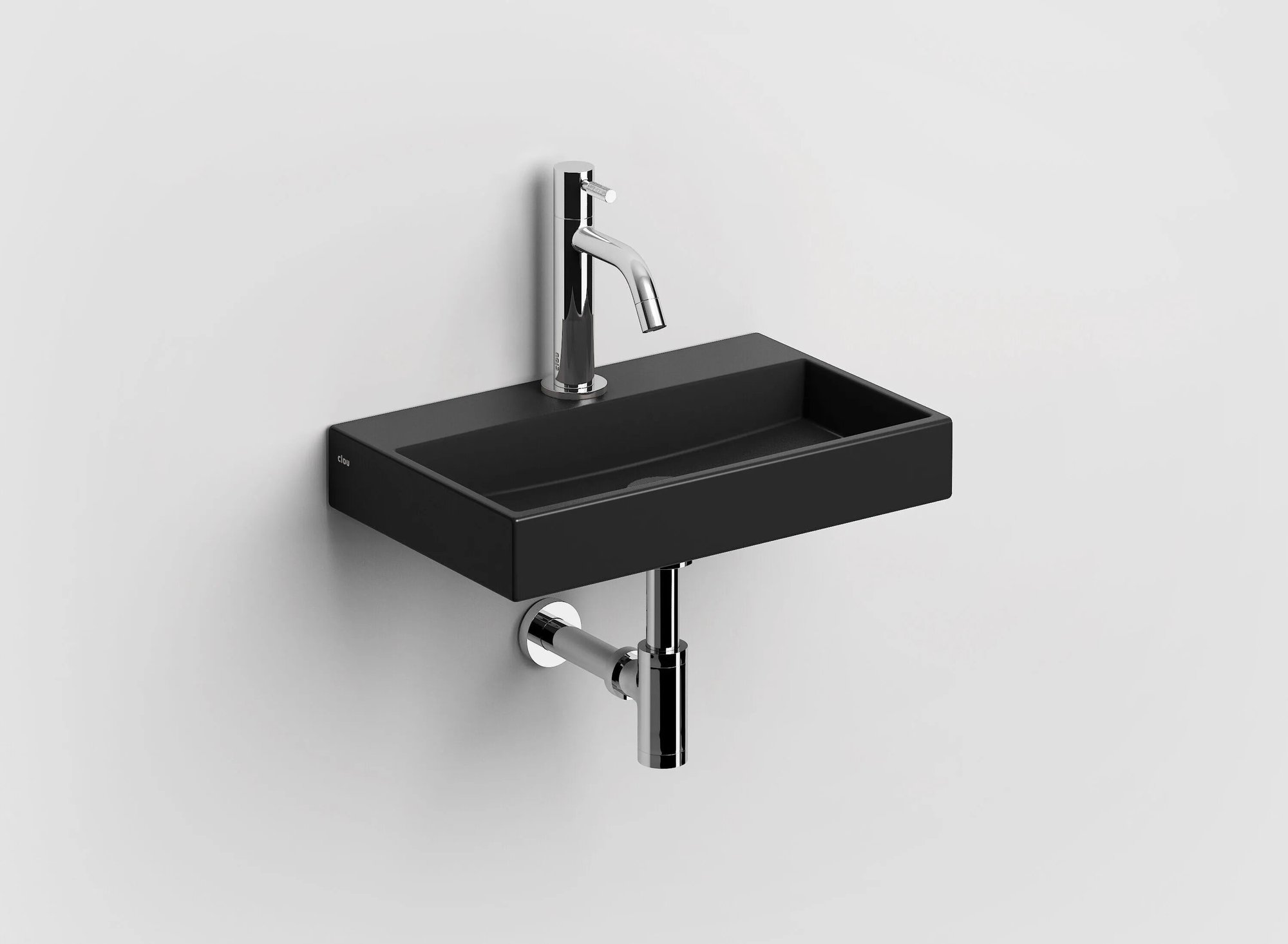 Clou Mini Wash Me fontein 38x24cm keramiek - met kraangat - mat zwart - CL/03.12230 - Afbeelding 2