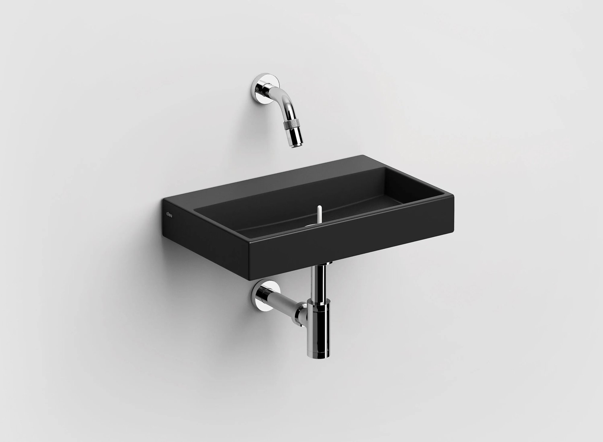 Clou Mini Wash Me fontein 38x24cm keramiek - zonder kraangat - mat zwart - CL/03.12231 - Afbeelding 2
