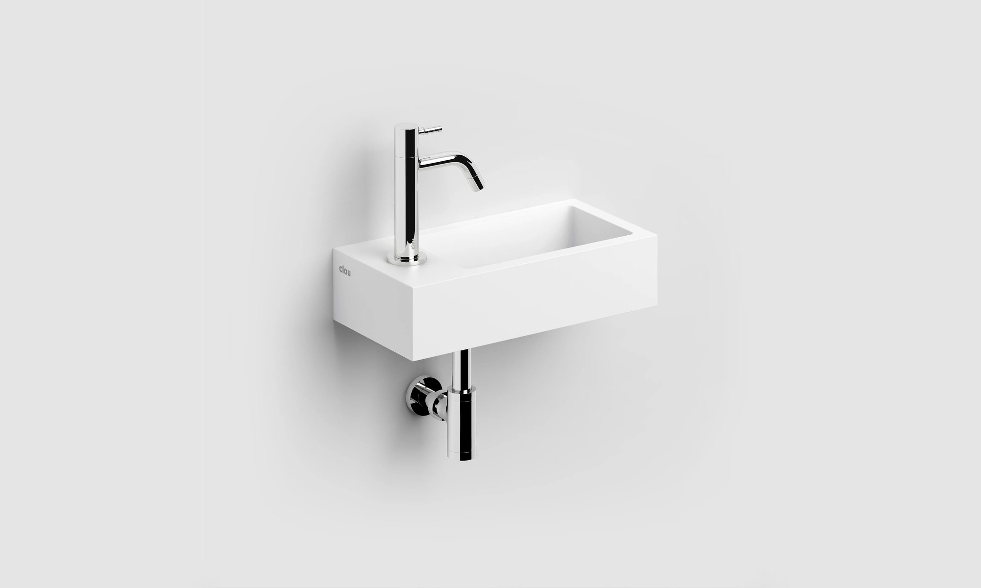 Clou Flush 3 fontein 36x18cm aluite - voorbewerkt kraangat - links - CL/03.13032 - Afbeelding 3