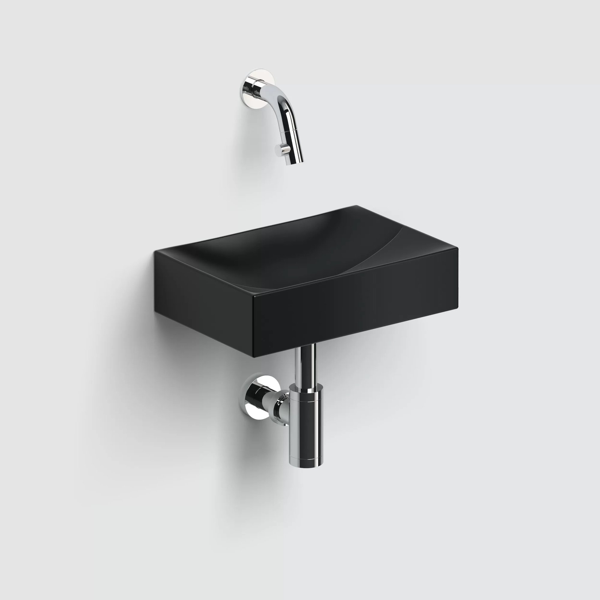 Clou Vale fontein 28x19cm keramiek - zonder kraangat - mat zwart - CL/03.30160 - Afbeelding 3